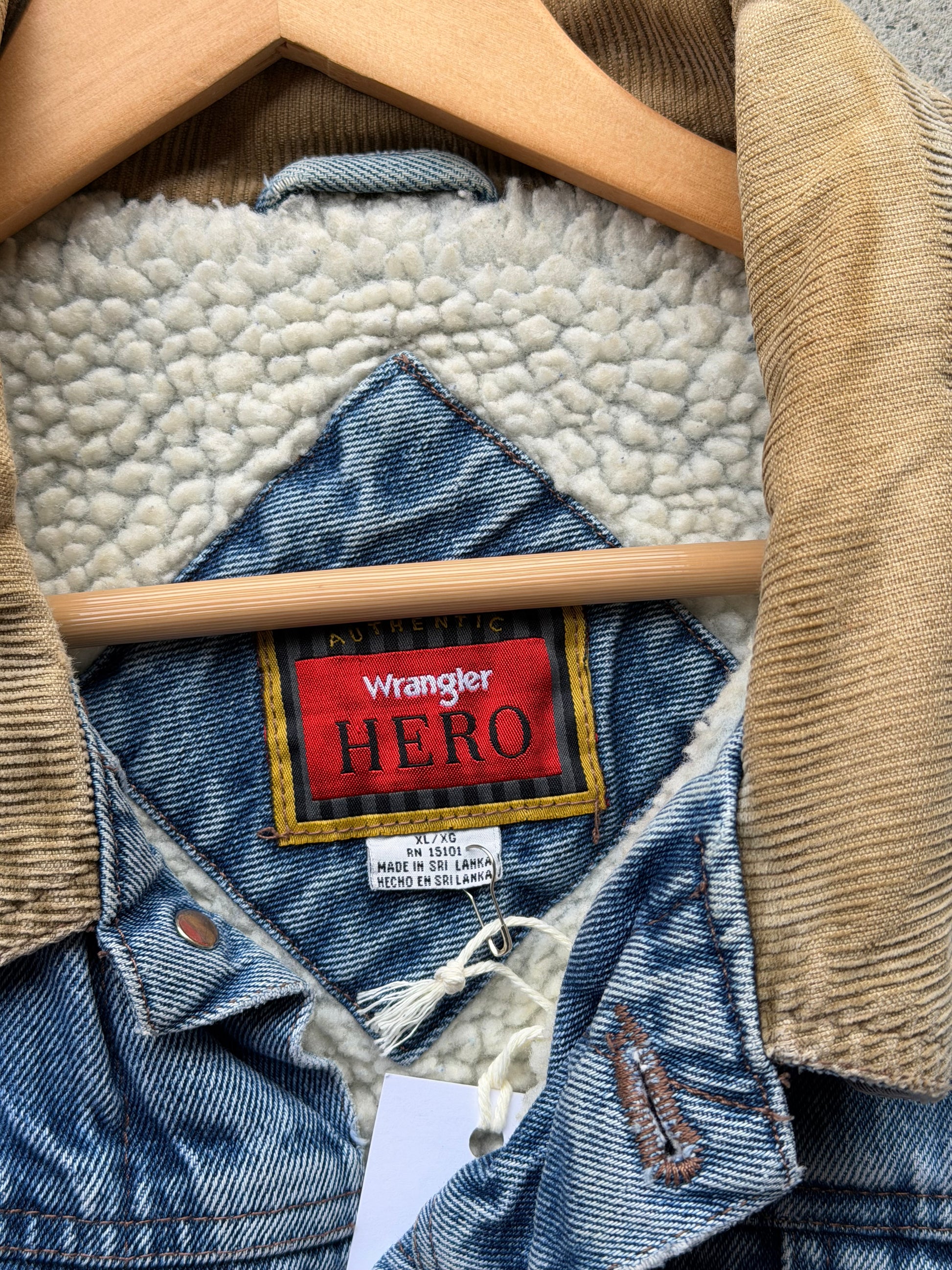 Vintage Wrangler Sherpa Lined Denim Jacket - XL