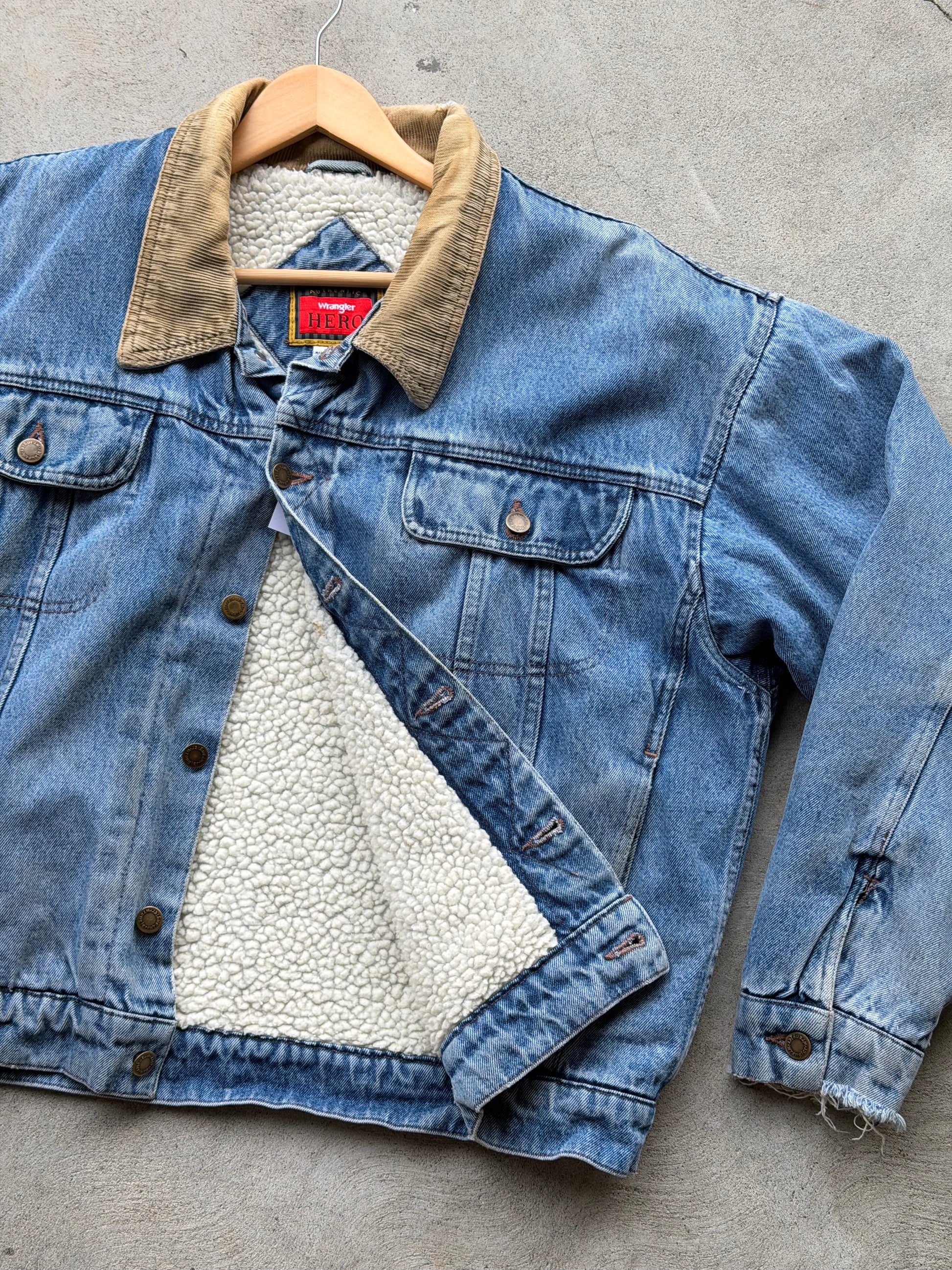 Vintage Wrangler Sherpa Lined Denim Jacket - XL