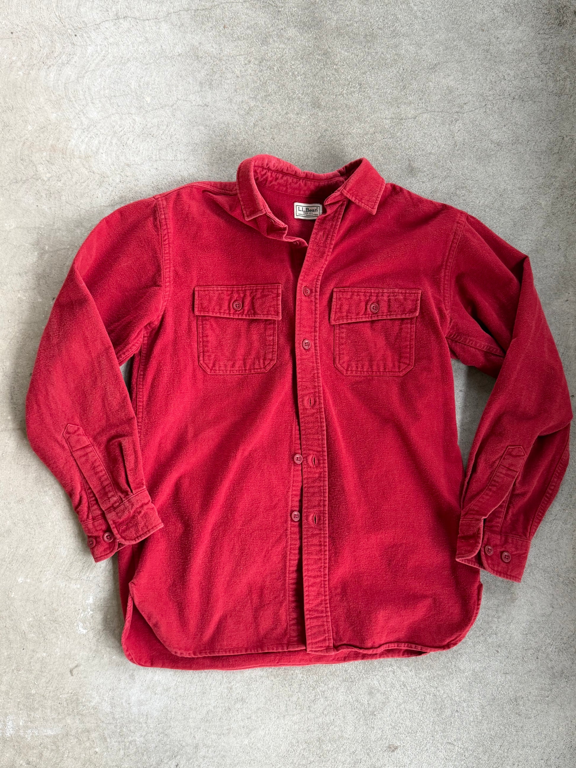 Vintage LLBean Soft Cotton Chamois Shirt ( RUST ) - S