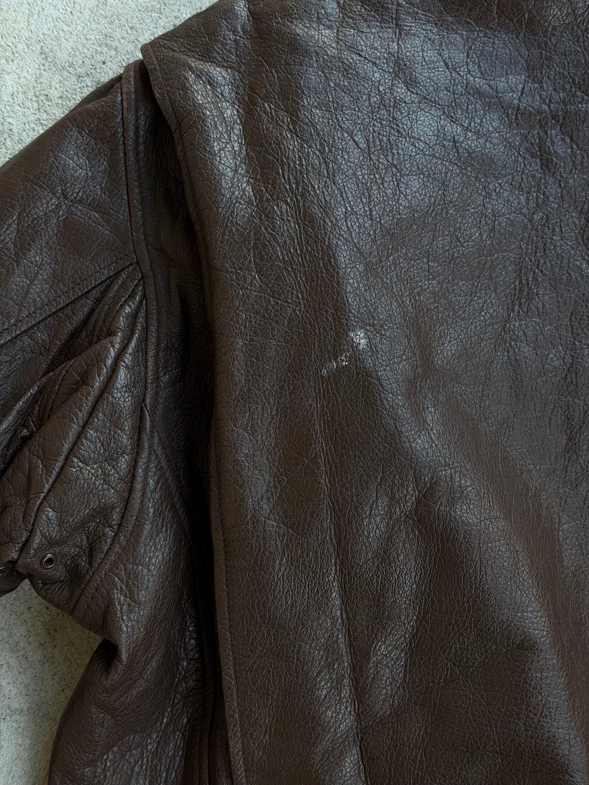 Vintage AUTHENTIC 1940s US NAVY G1 Leather Pilot Jacket - M