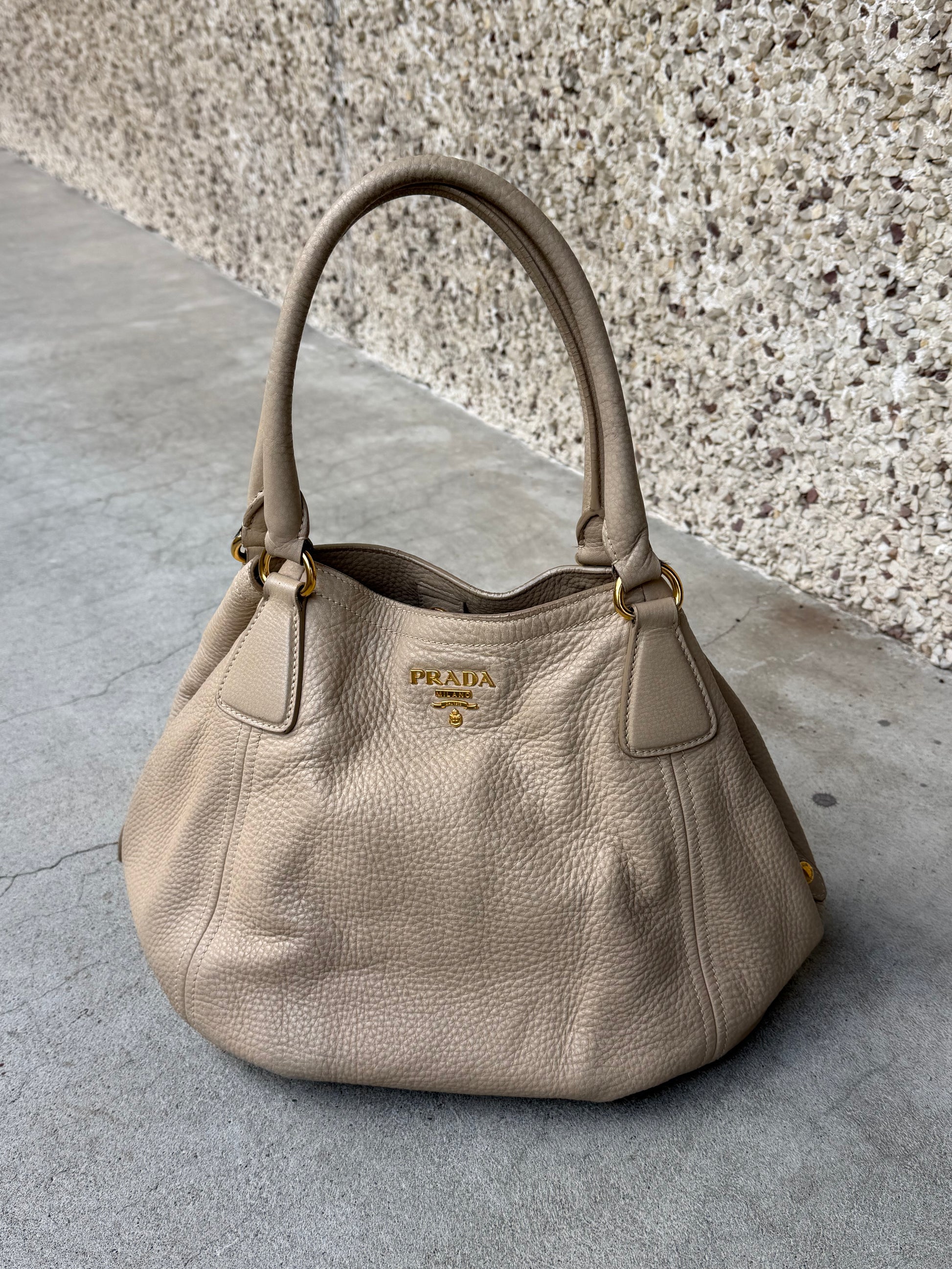 Preloved Prada 2-Way Handbag - Grey