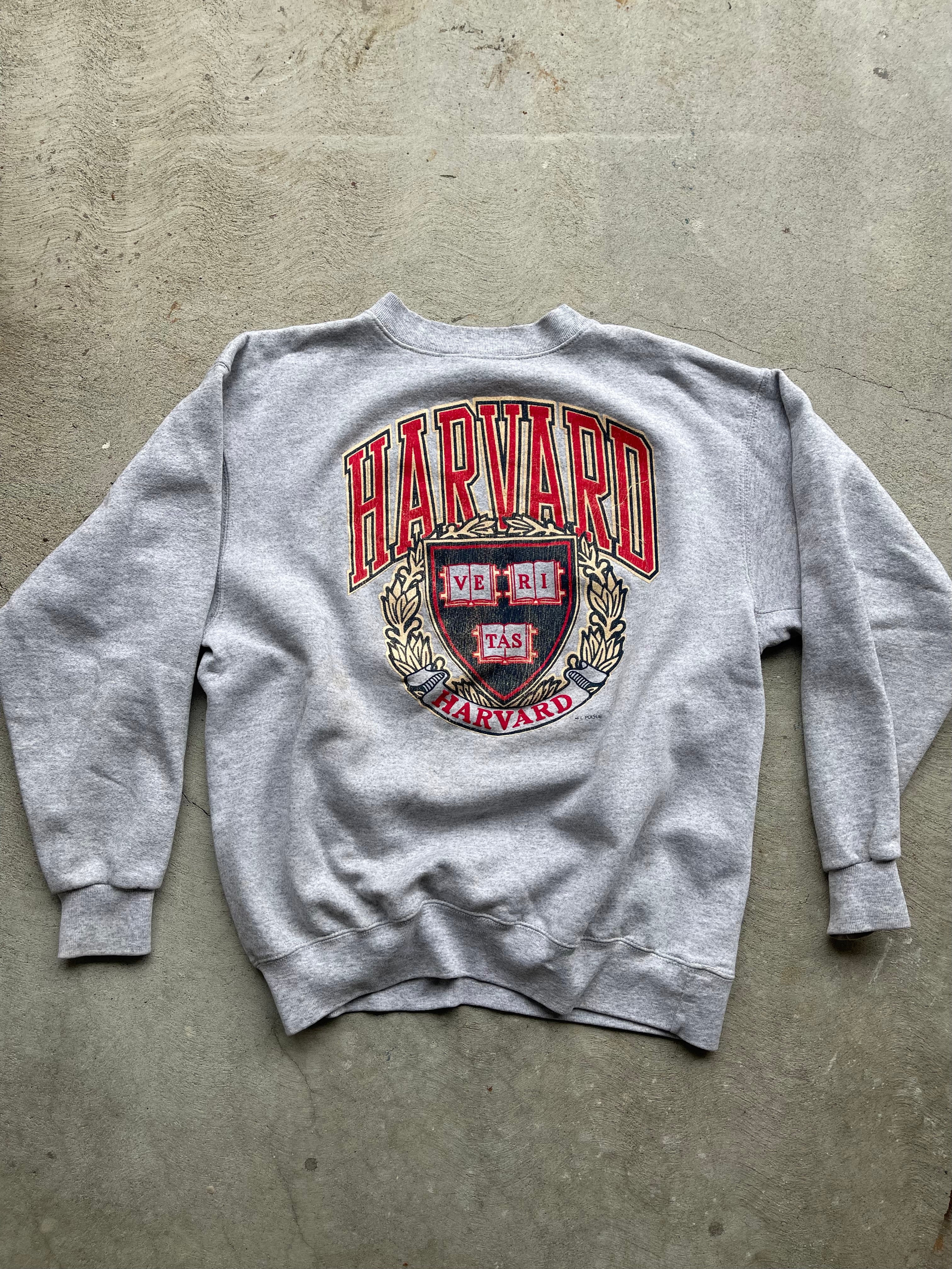 Gray discount harvard sweatshirt