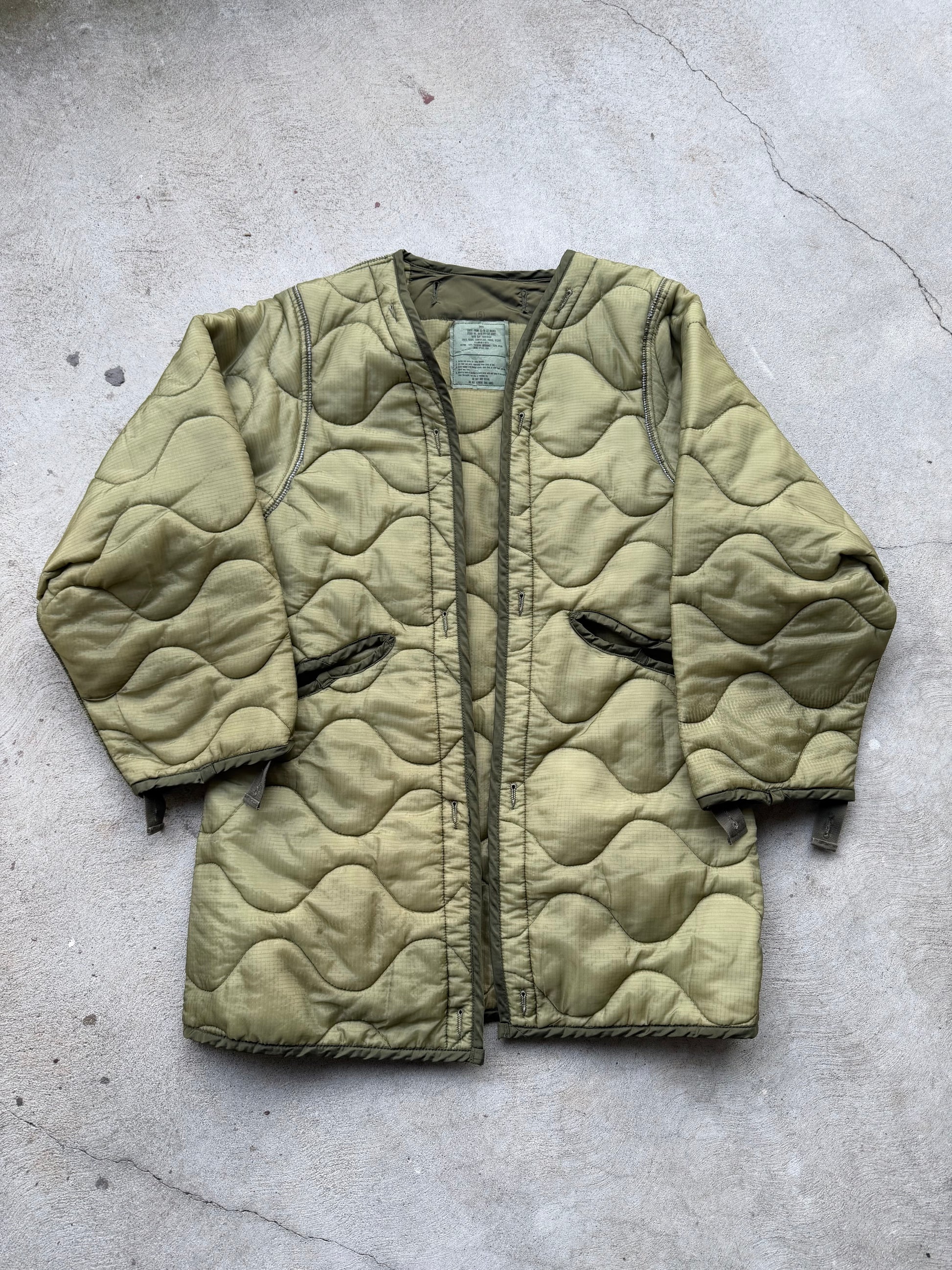 Vintage Military Parka Long Liner Jacket - S