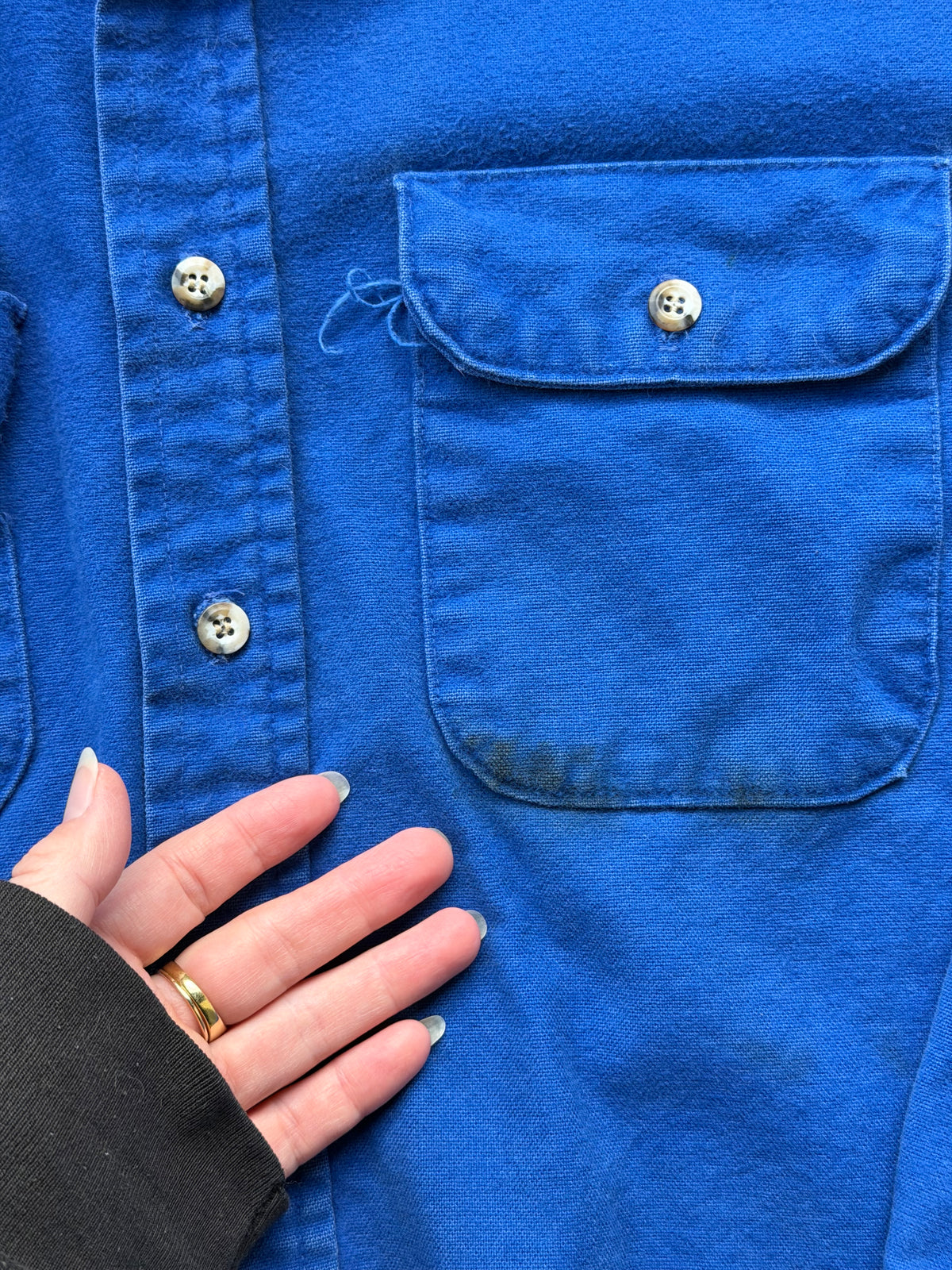 Vintage Chamois Shirt in COLBALT - M/L