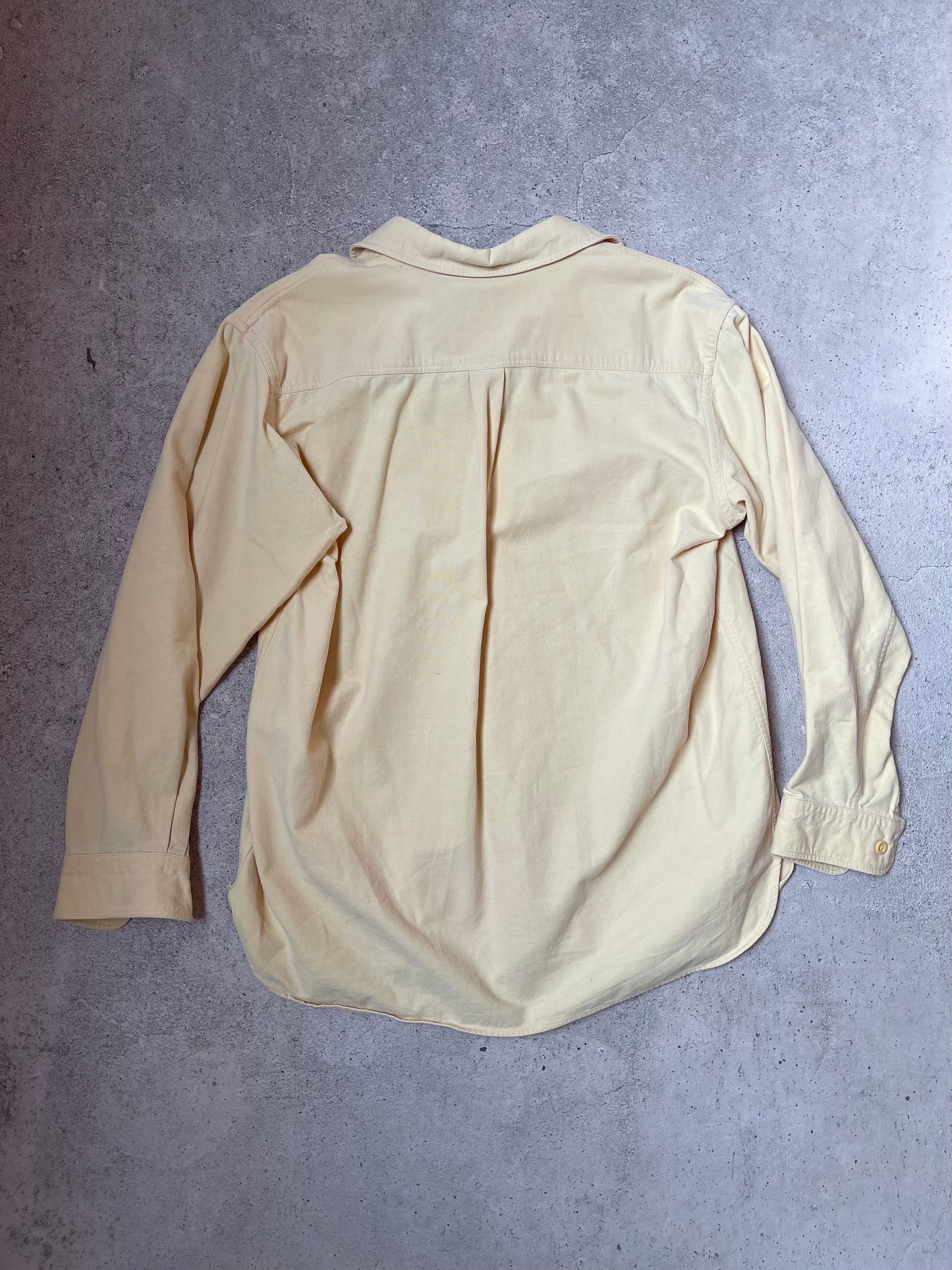 Vintage Cotton Shirt in BUTTER YELLOW - L