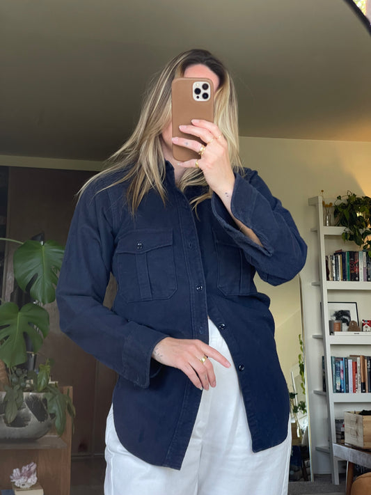 Vintage Chamois Shirt in NAVY - S
