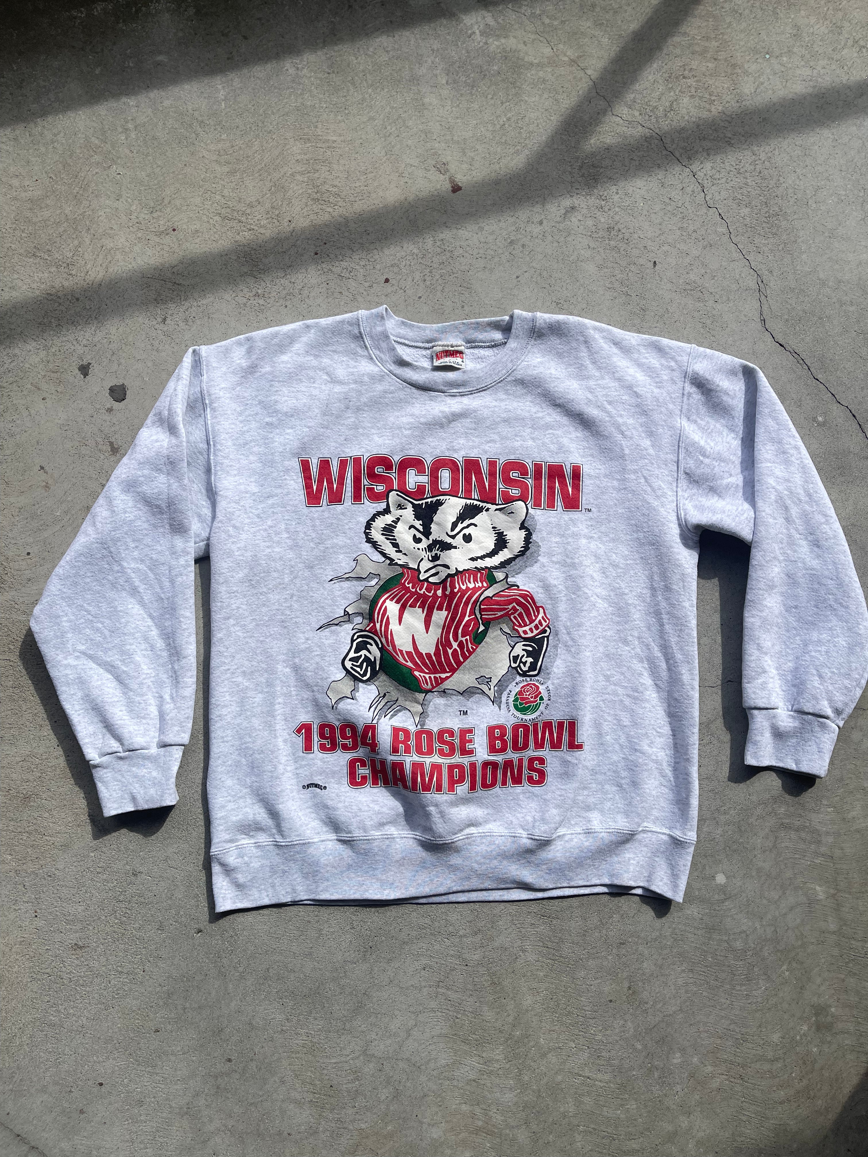 Vintage 94 Wisconsin Rose Bowl Champs Sweatshirt - L