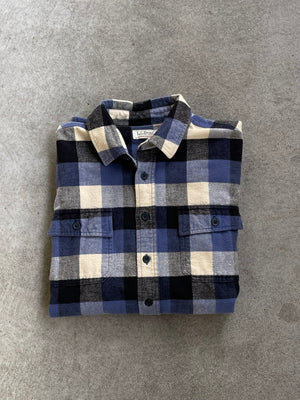 Vintage Chamois Shirt in BLUE PLAID - XL