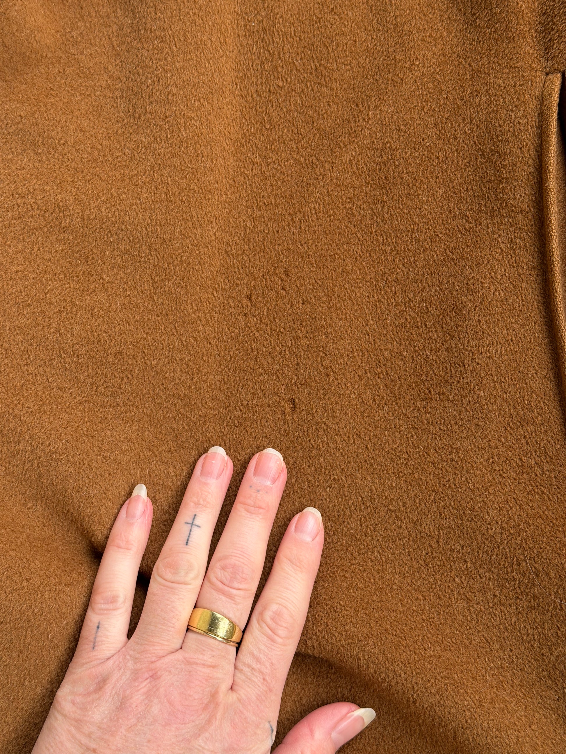 Vintage Wool Overcoat in Camel - S/M