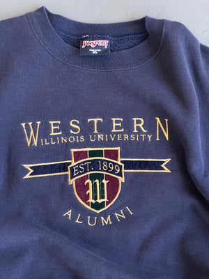 Vintage REWORKED Western Illinois Alumni Crop Sweatshirt - XL