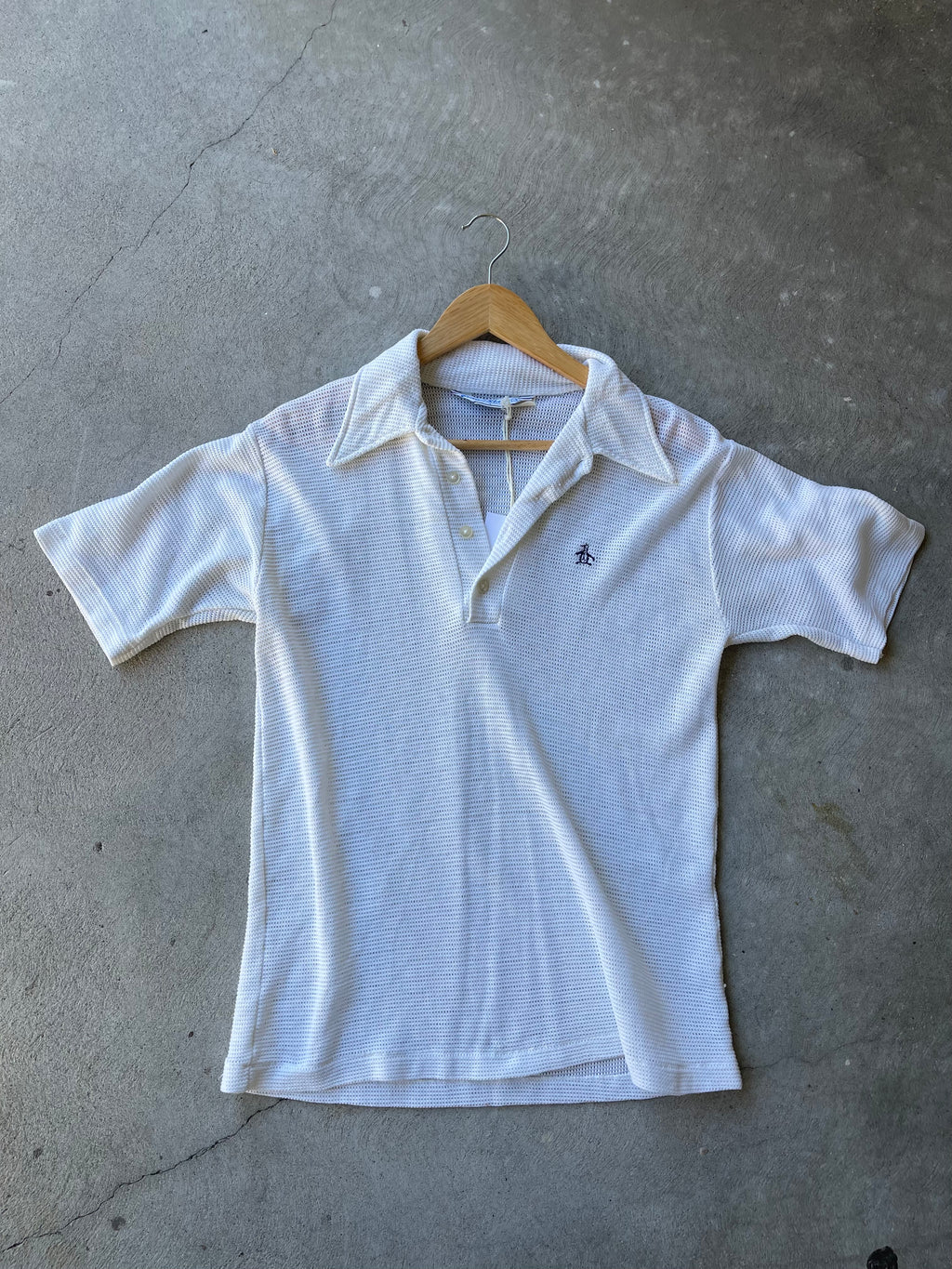 Vintage Mesh Polo WHITE - M/L