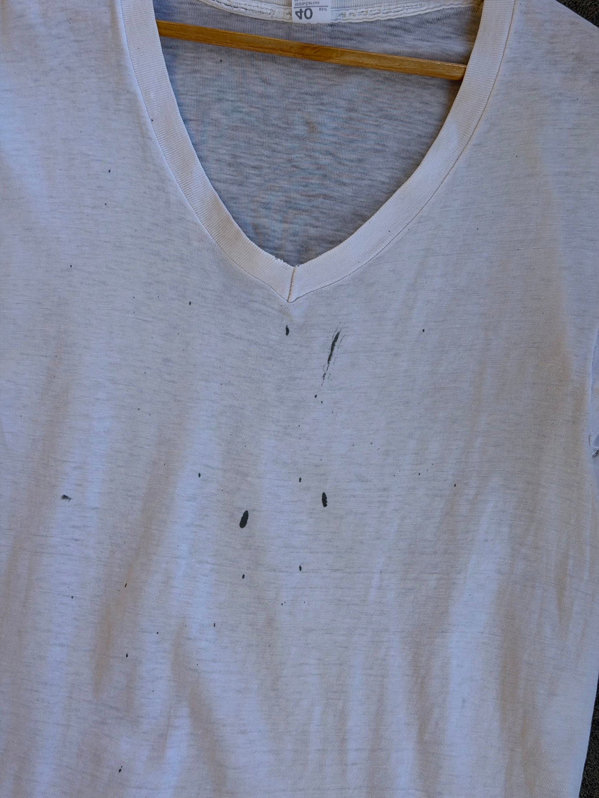 Vintage Soft V-Neck WHITE - M