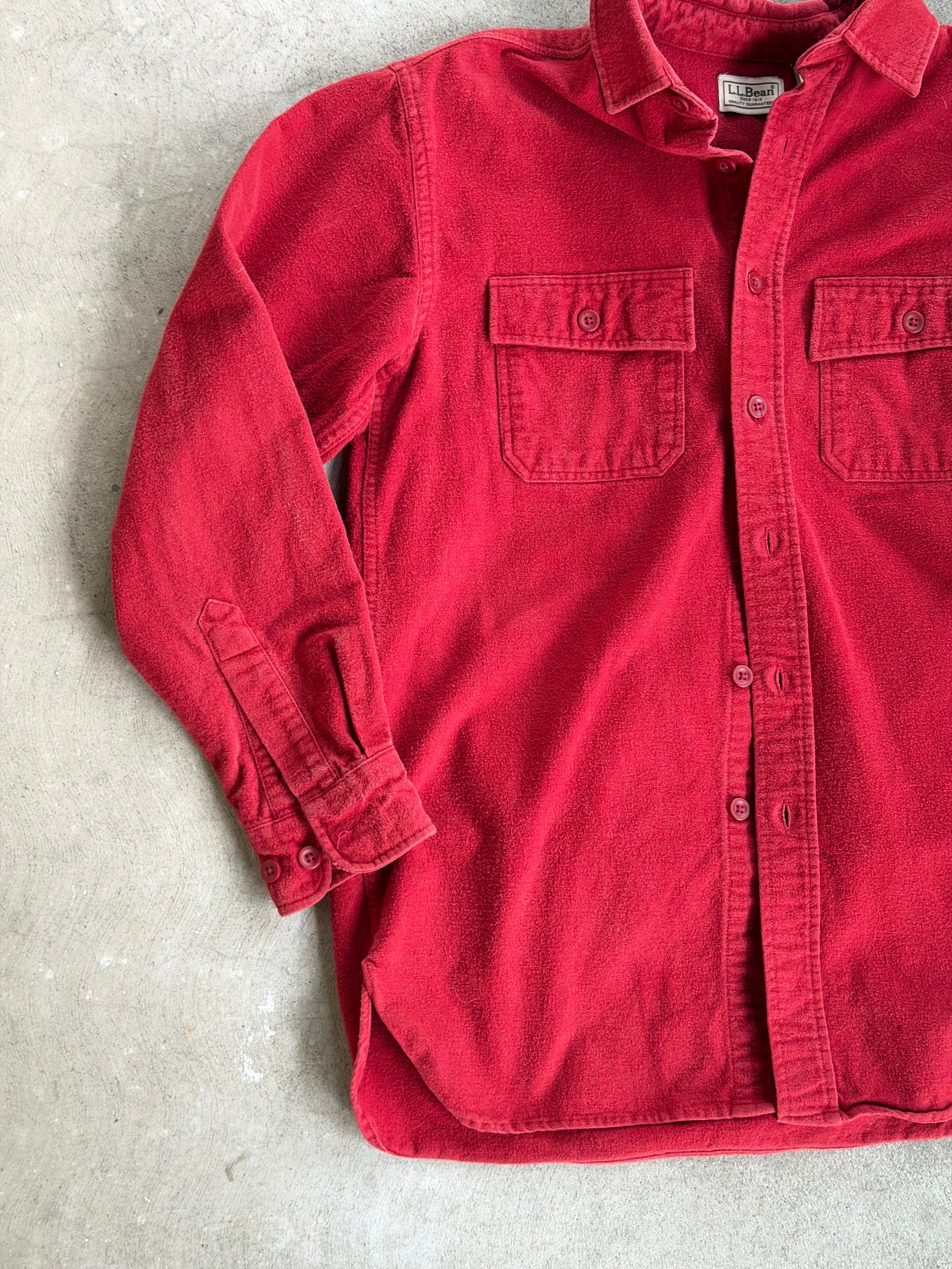 Vintage LLBean Soft Cotton Chamois Shirt ( RUST ) - S