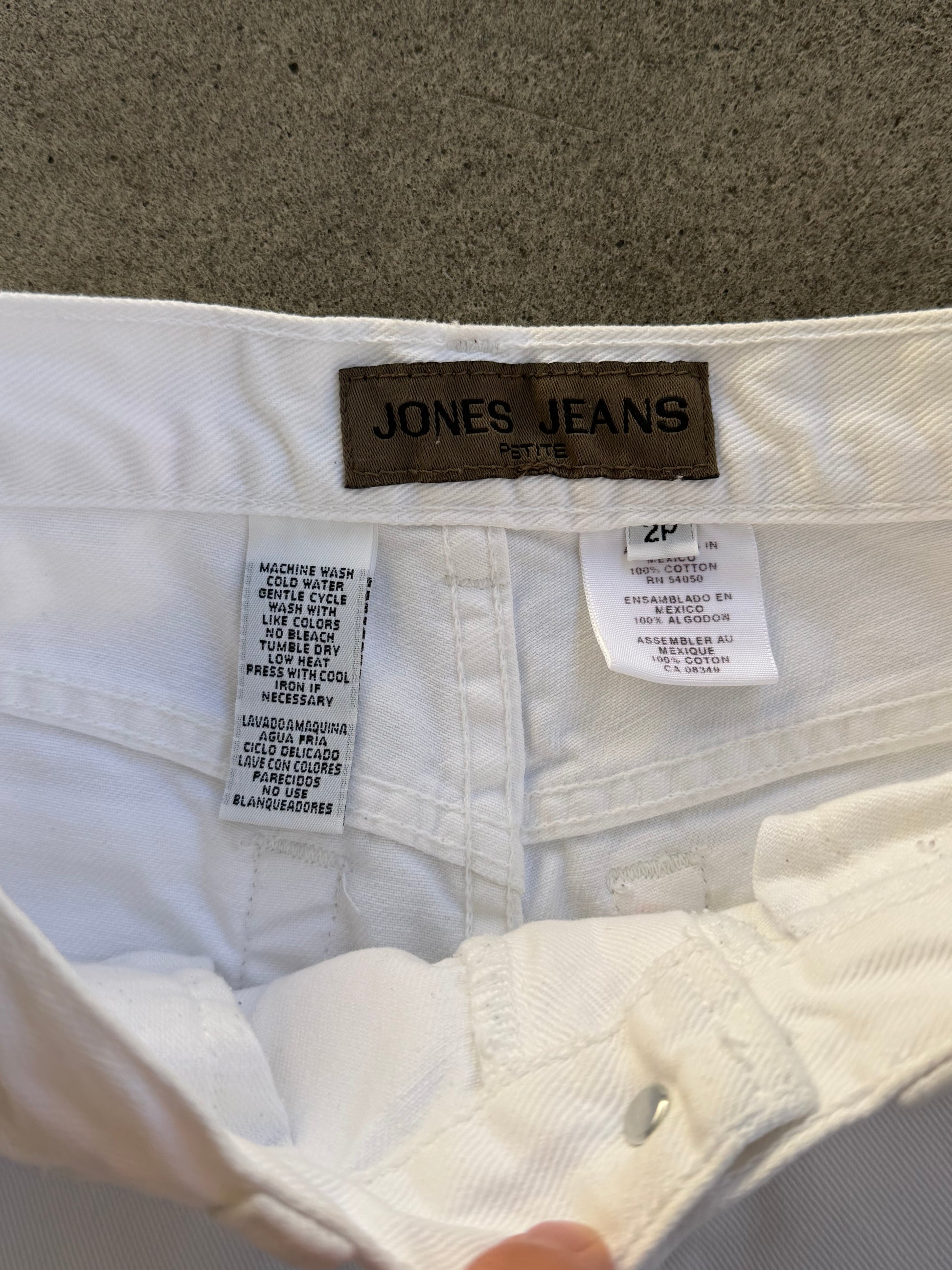 Vintage Jones Jeans WHITE - 2P 26" W