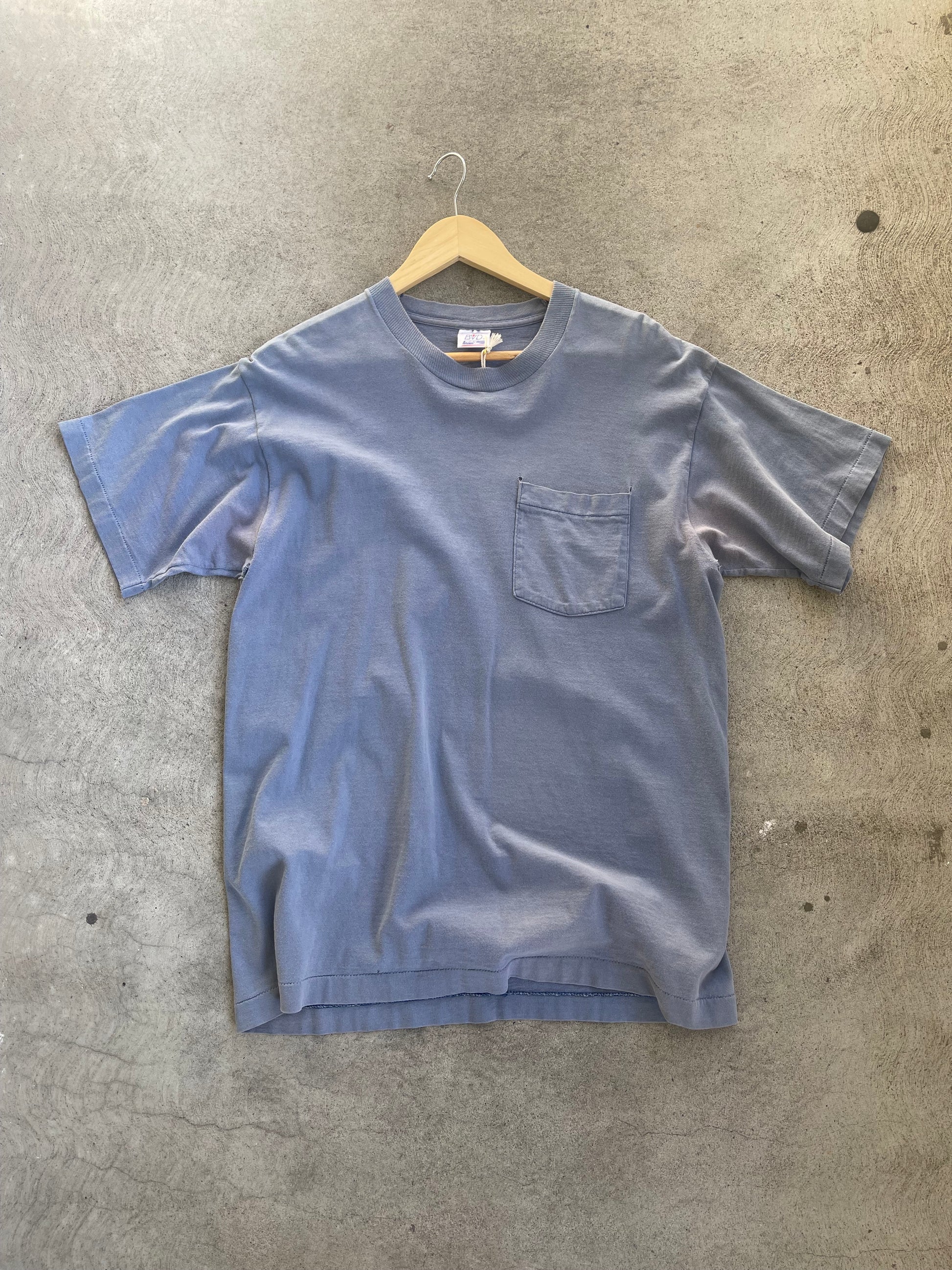 Vintage Pocket Tee BLUE GREY - L