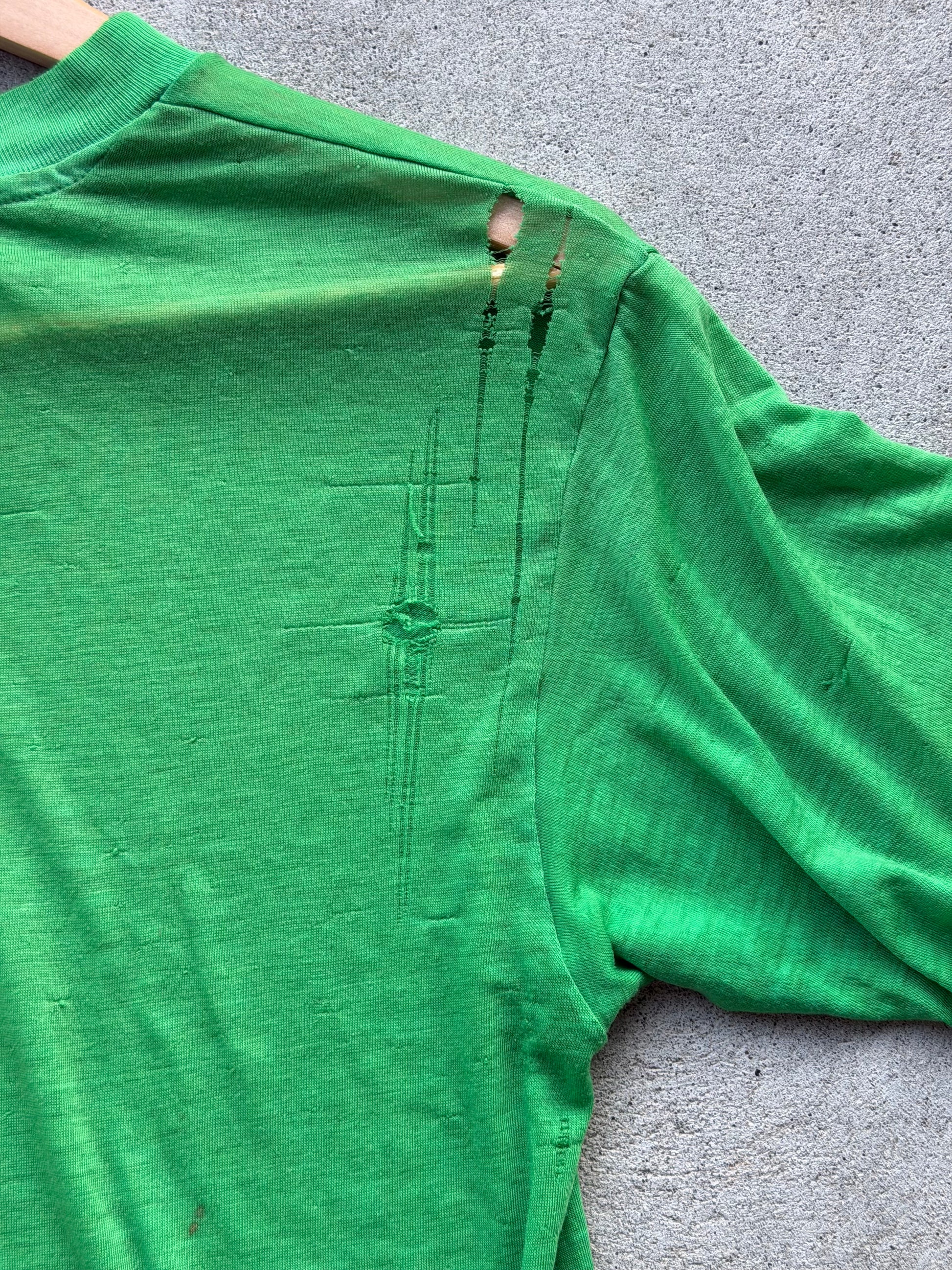 Vintage Paper Thin "Tiger Center" Tee GREEN - S