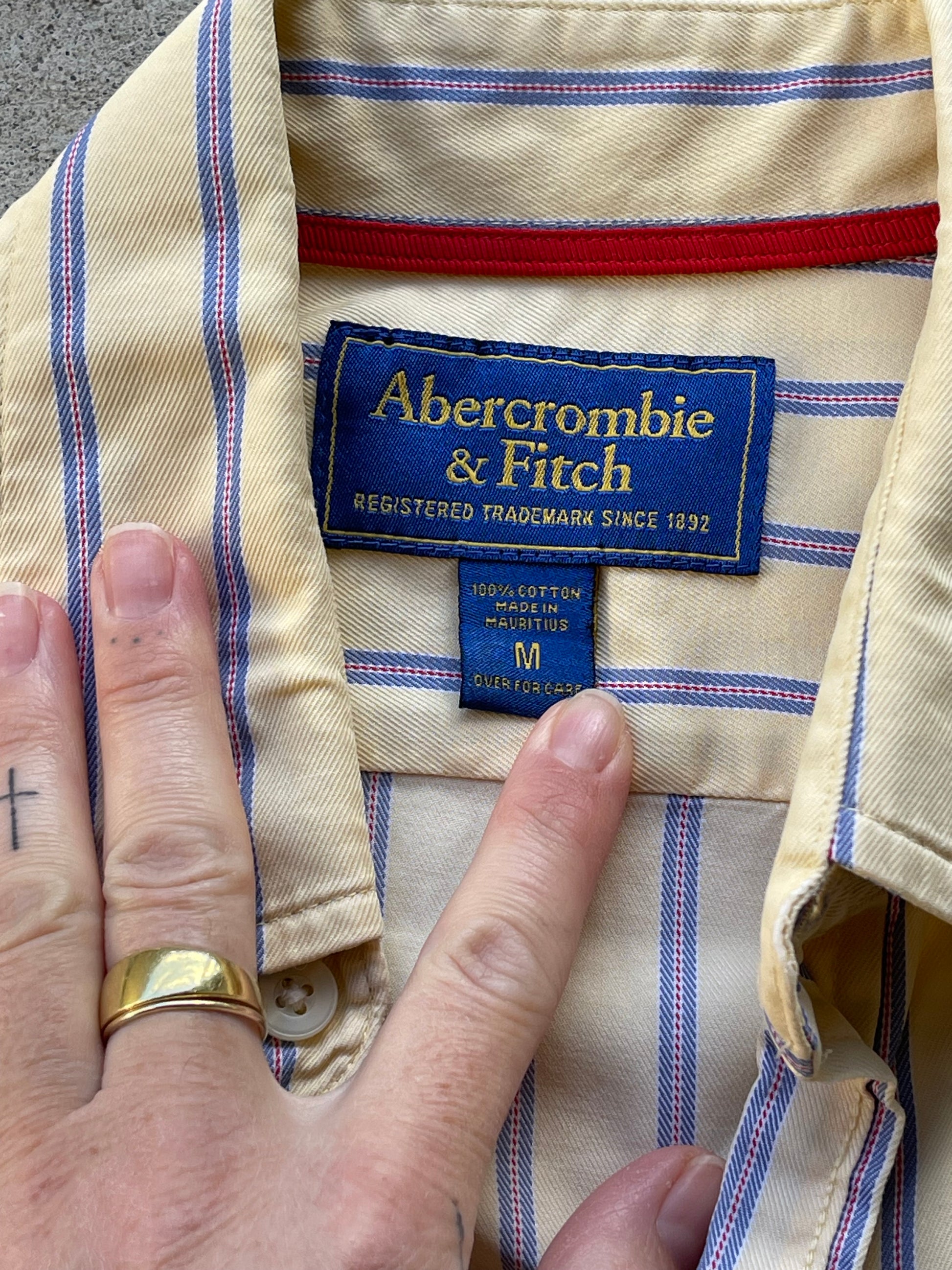 Pre-loved Men's Logo Dress Shirt ( YELLOW ) - S/M