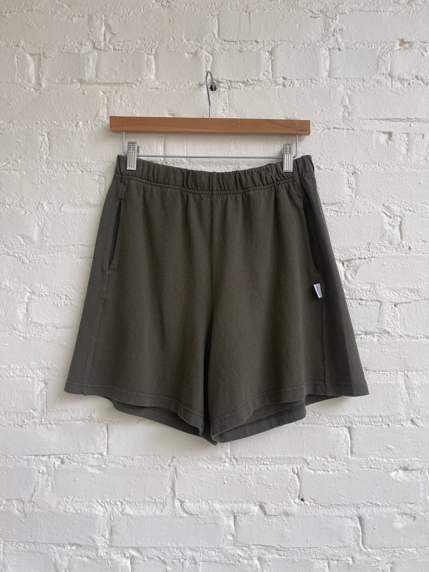 Le Bon Shoppe Flared Basketball Shorts in OLIVE GREEN - ( select size )