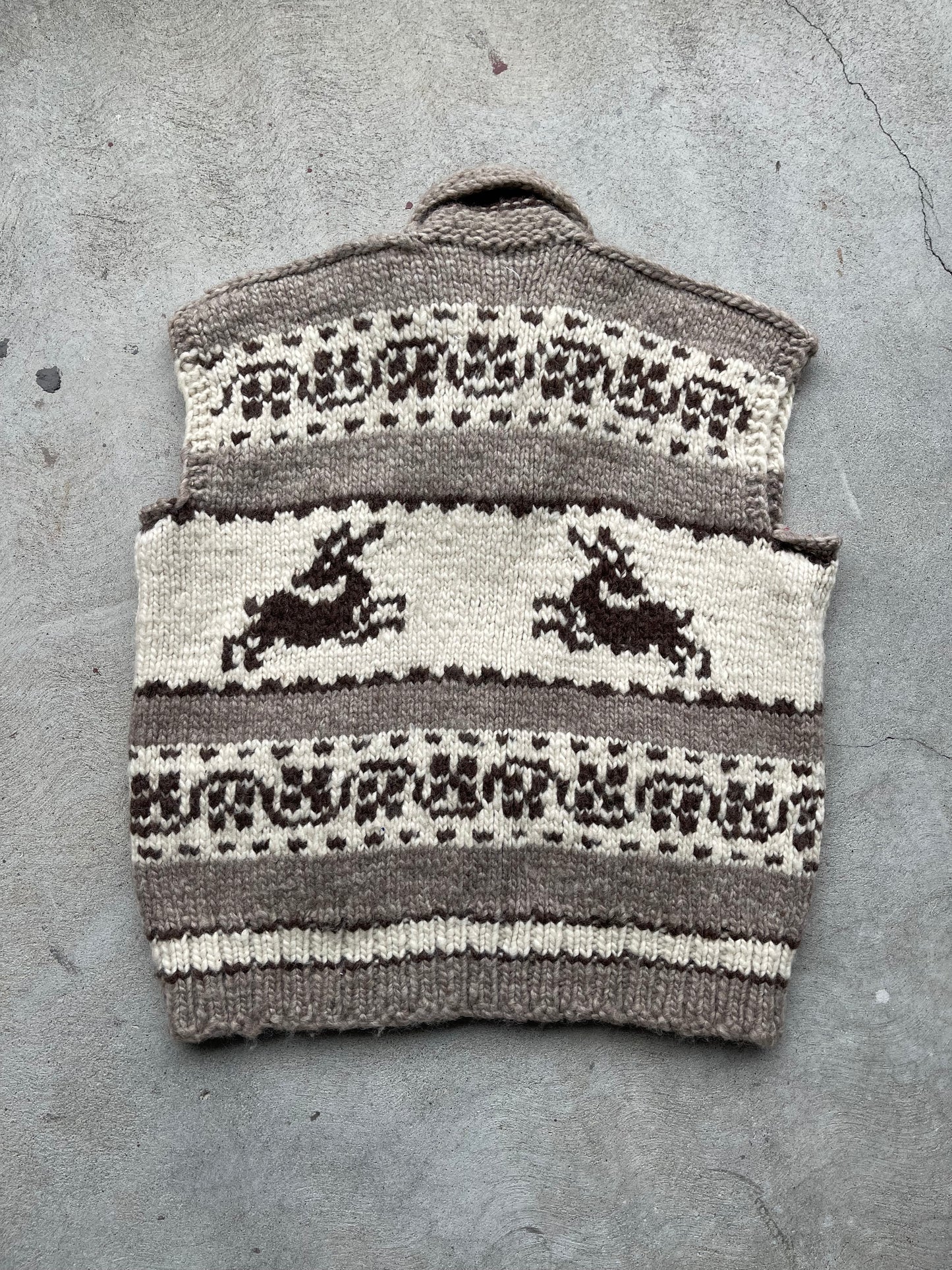 Vintage Wool Knit Sweater Vest - L