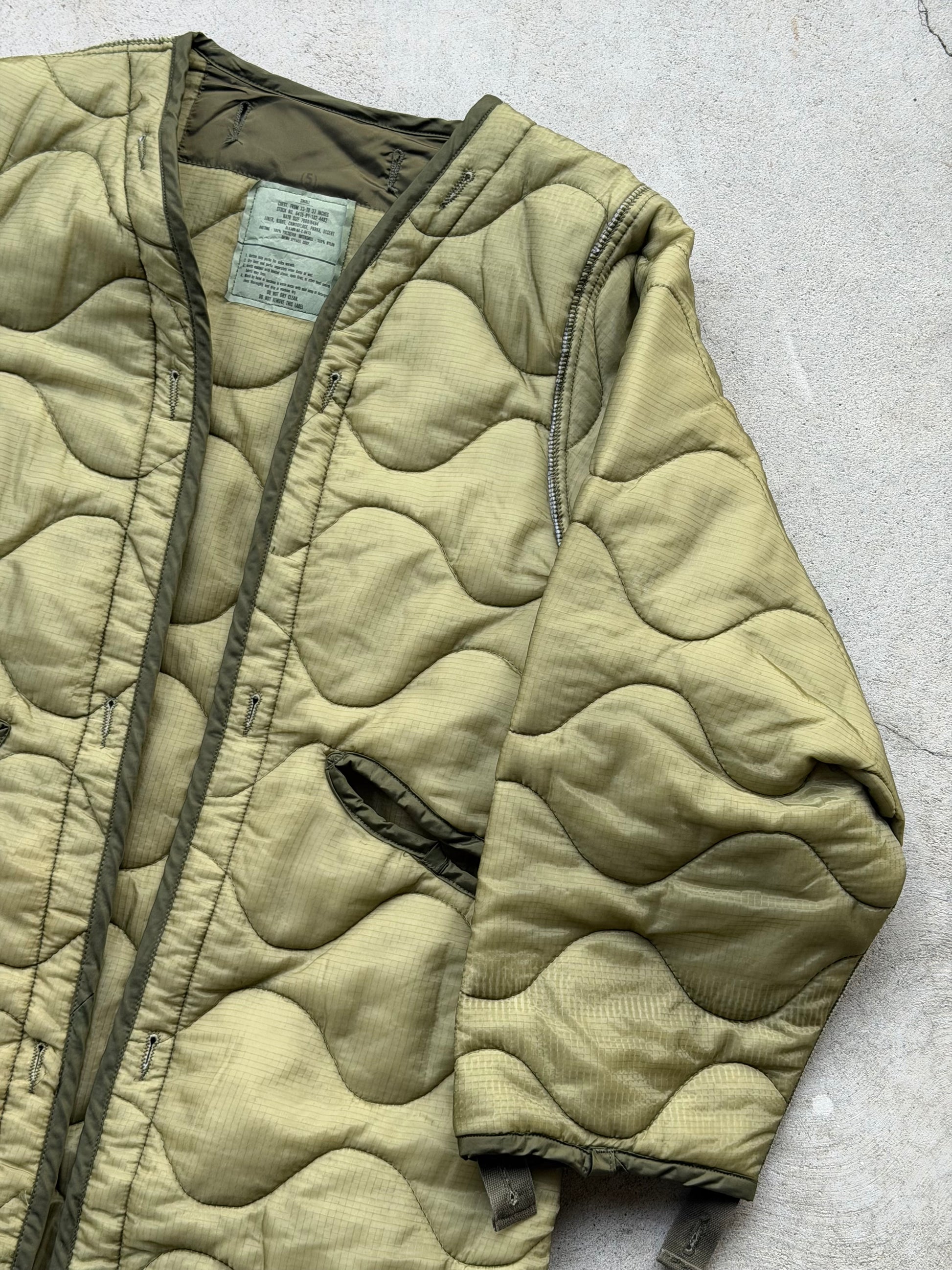 Vintage Military Parka Long Liner Jacket - S