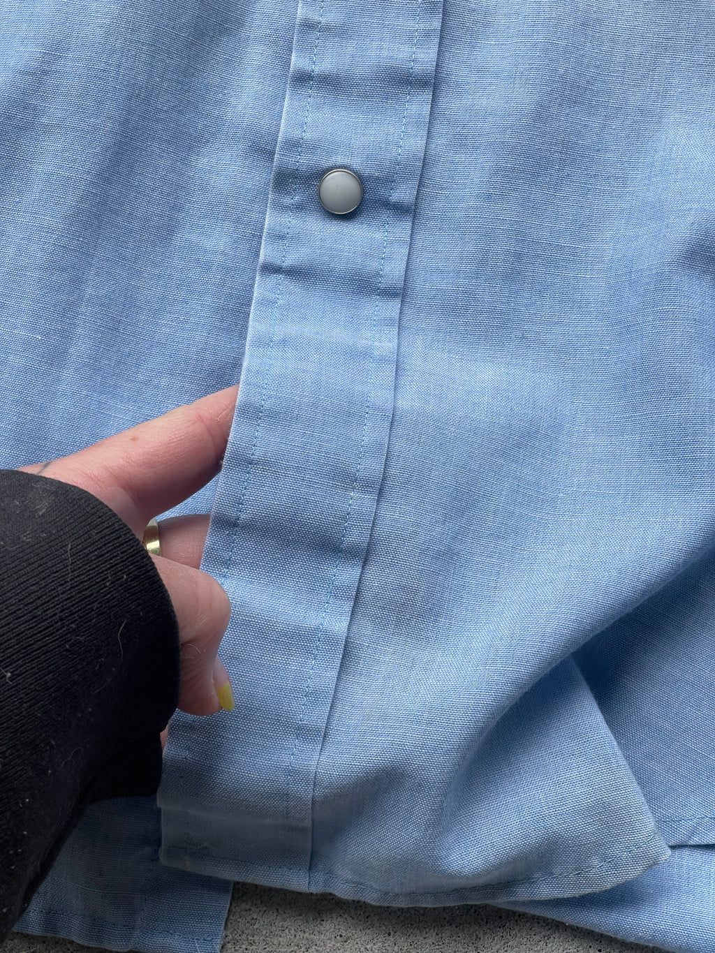 Vintage Western Snap Shirt in SKY - L
