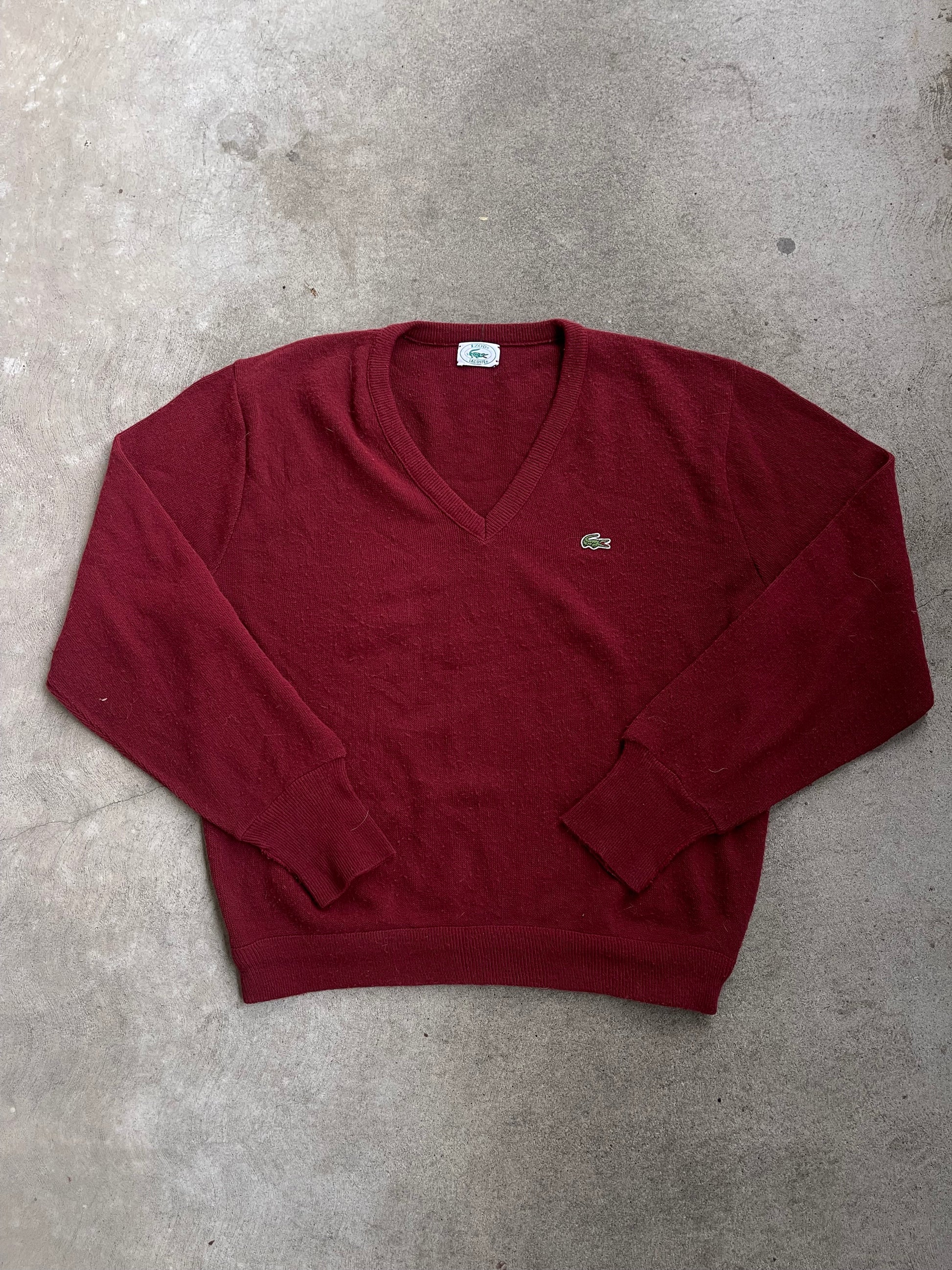 Vintage Dad Sweater in WINE - L