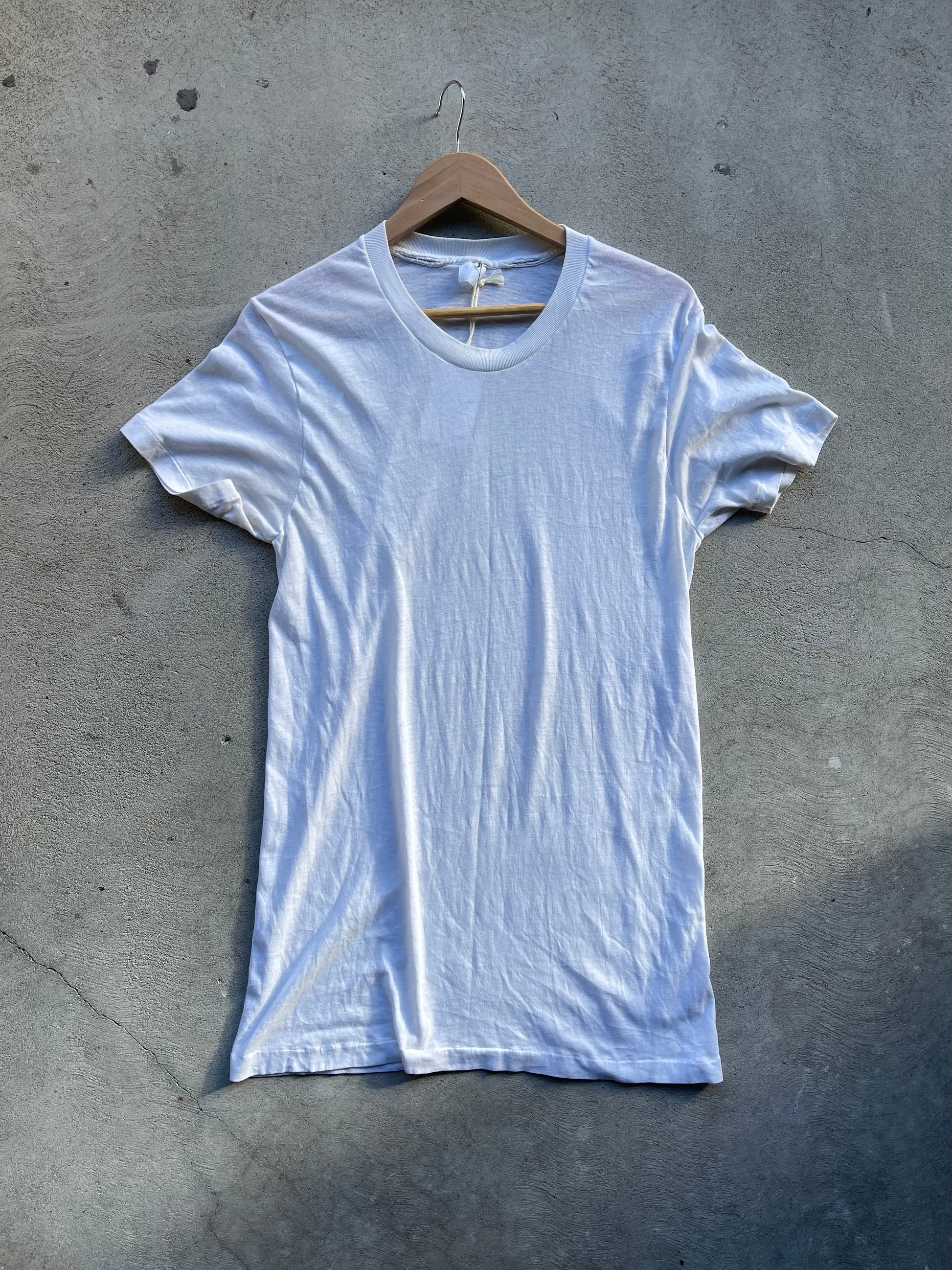 Vintage Paper Thin Crew Neck WHITE - S/M