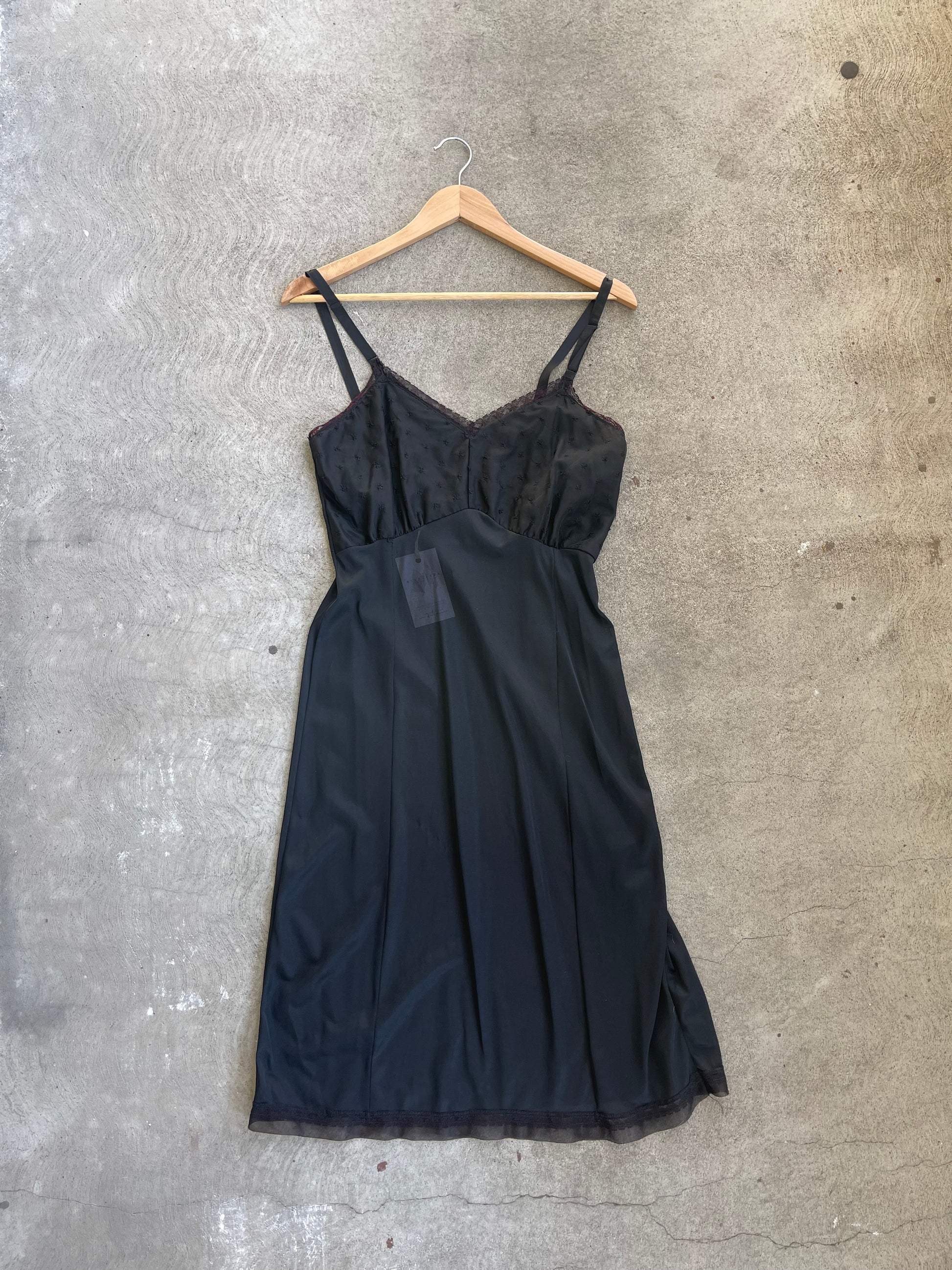Vintage Slip Dress BLACK 03 - S