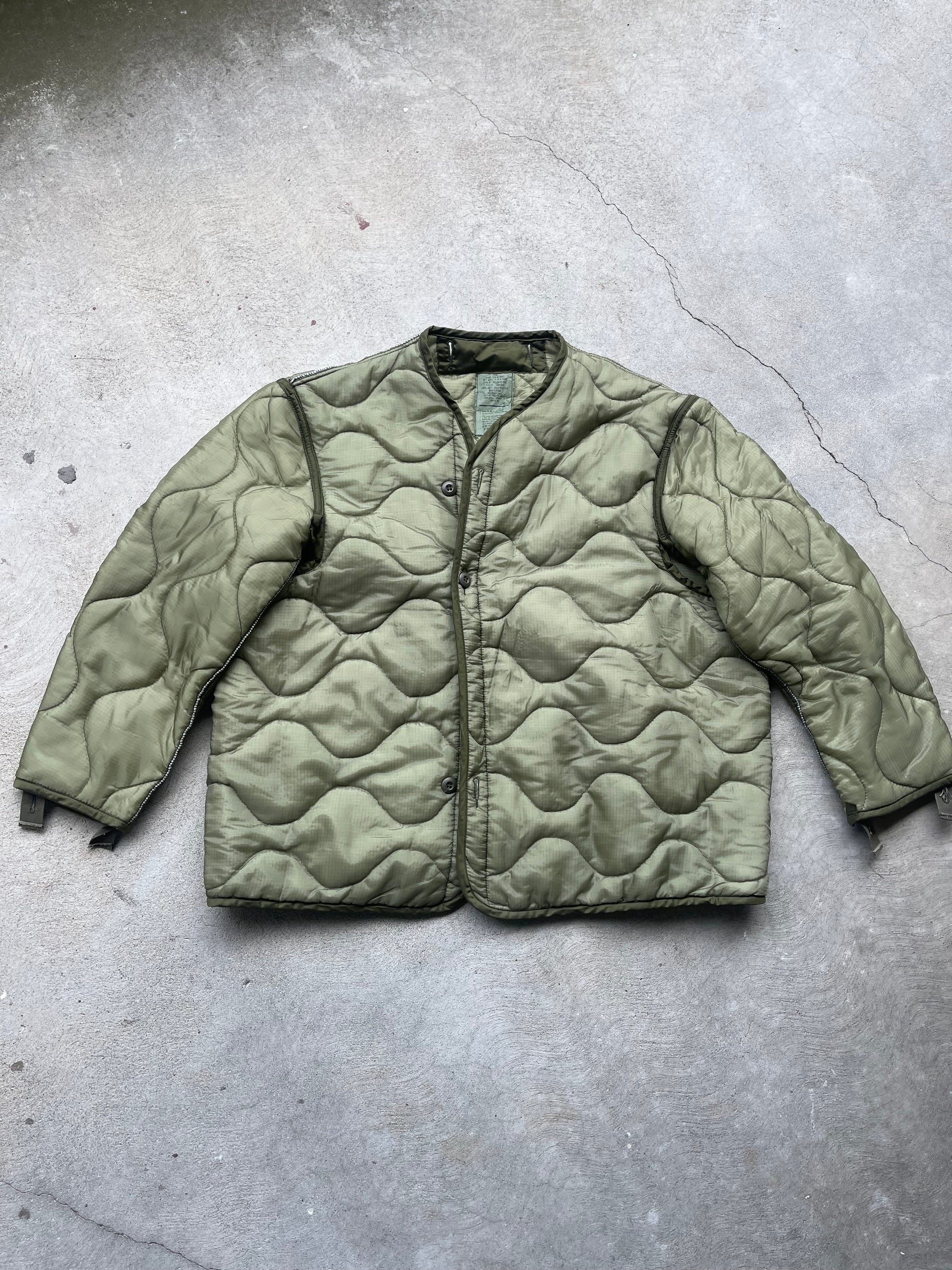 Vintage Military Liner Jacket ( GREEN ) - L
