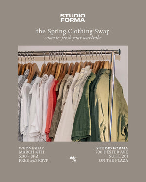 the Spring Clothing Swap at Studio Forma - March 18th
