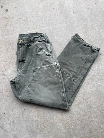 Carhartt Double Knee Canvas Workpant in GREEN- 34" W