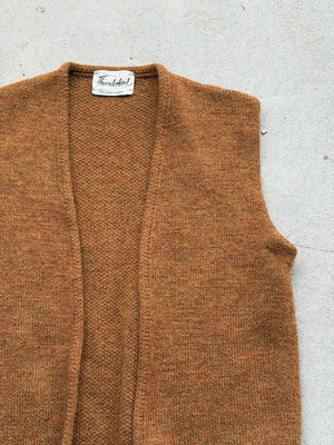 Vintage Wool Knit Vest TOFFEE - S