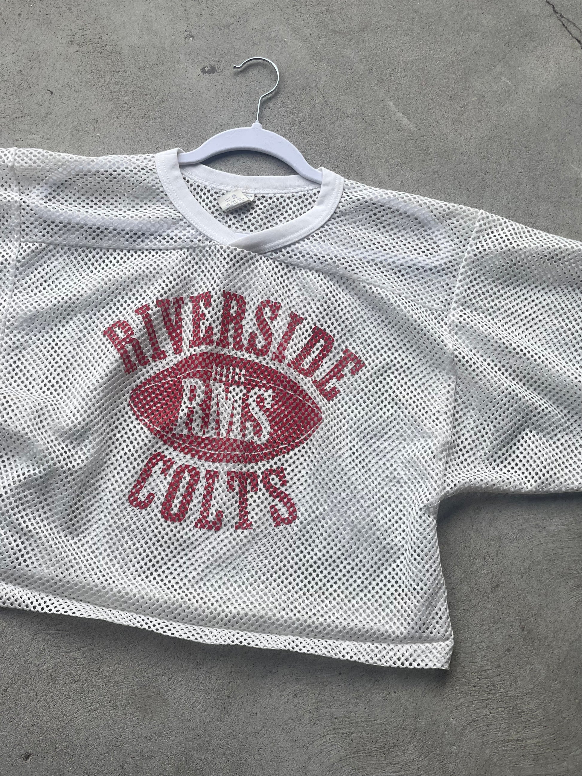 Vintage "Riverside Colts" Football Jersey in OFF WHITE - M
