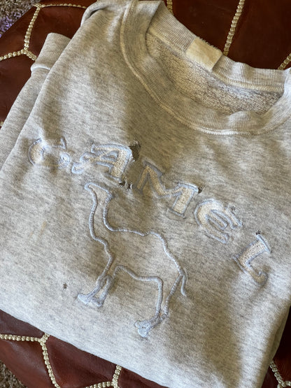 Vintage Thrashed Camel Crew Neck - L