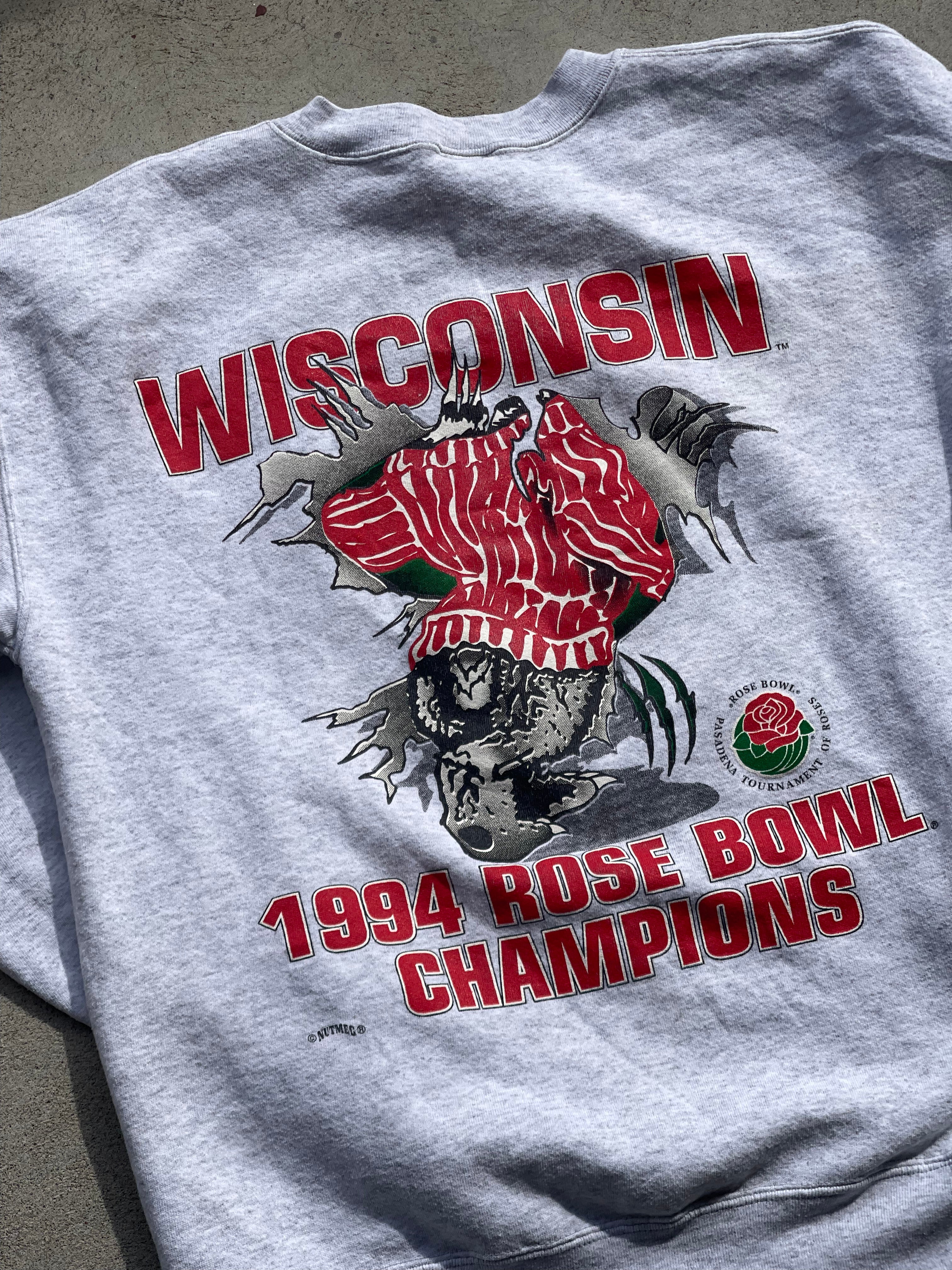 Vintage 94 Wisconsin Rose Bowl Champs Sweatshirt - L