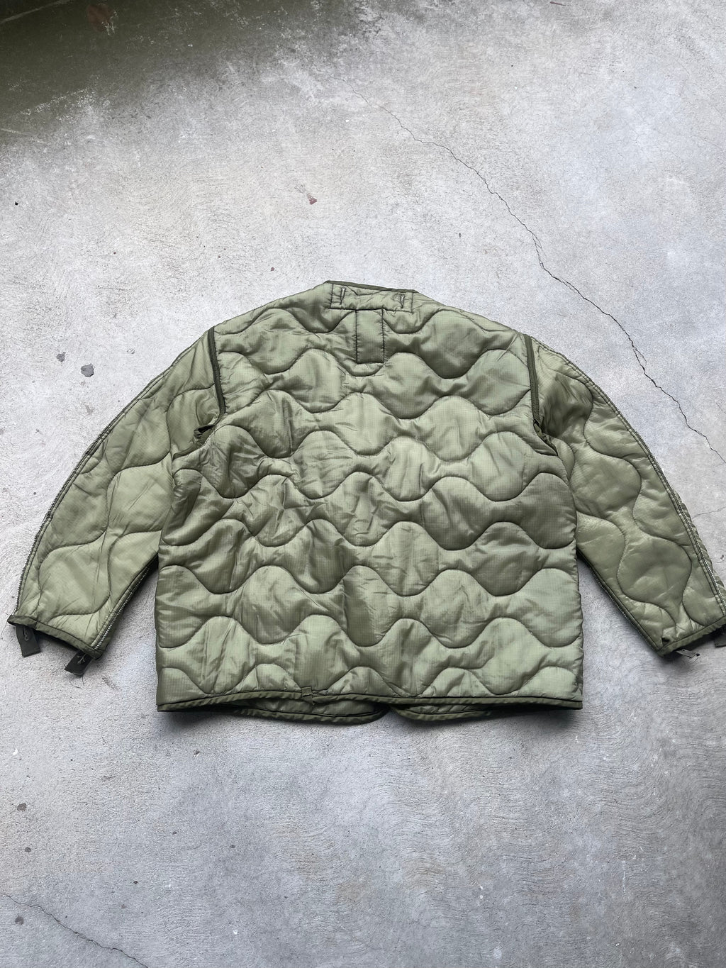Vintage Military Liner Jacket ( GREEN ) - L
