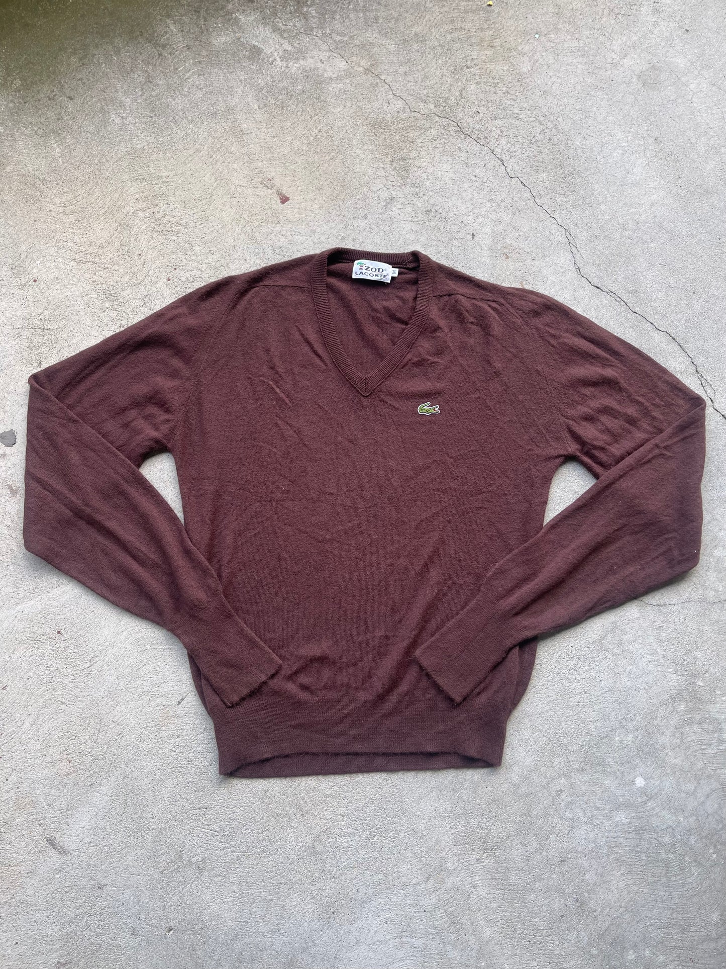 Vintage Izod Lacoste Sweater in CHOCOLATE - S/M