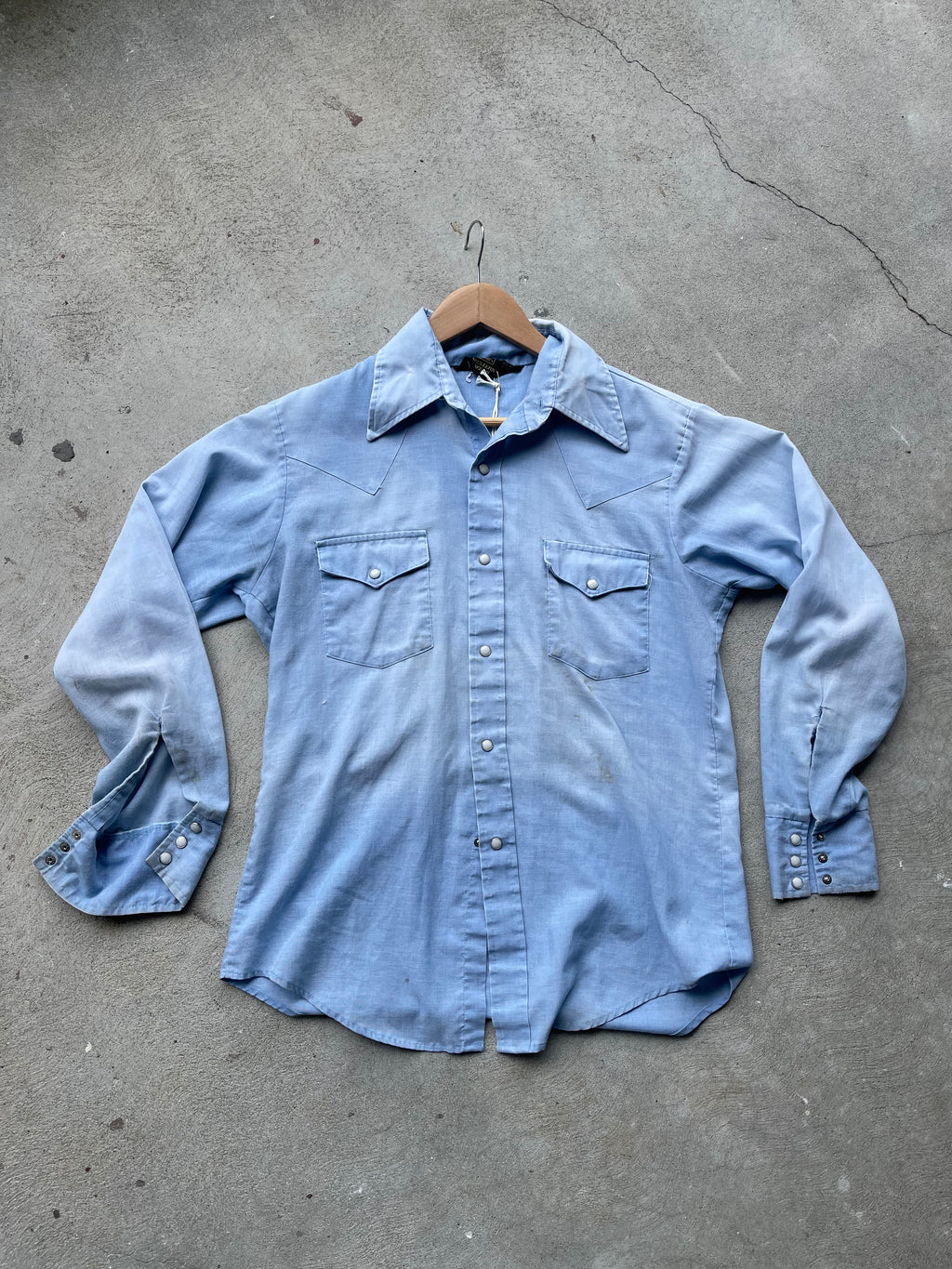 Vintage Western Snap Shirt in SKY - L