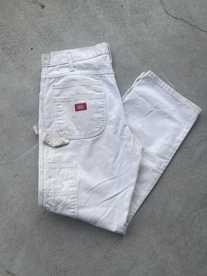 Paint Splattered Dickies Workpant in WHITE - 34" W