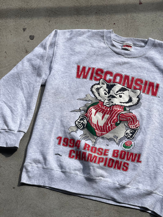 Vintage 94 Wisconsin Rose Bowl Champs Sweatshirt - L