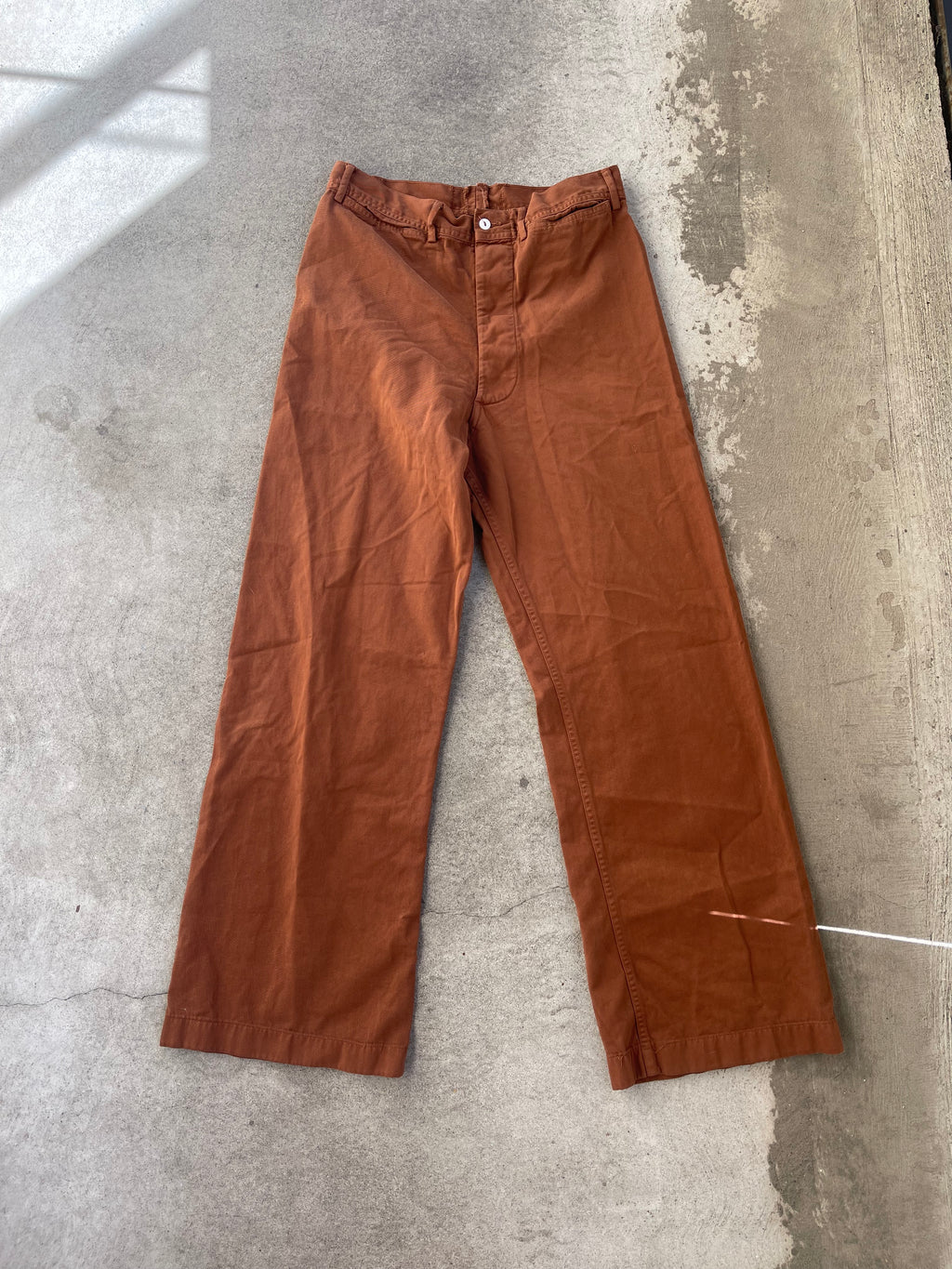 Vintage Overdyed Wide Leg Sailor Pant EARTH - 30"