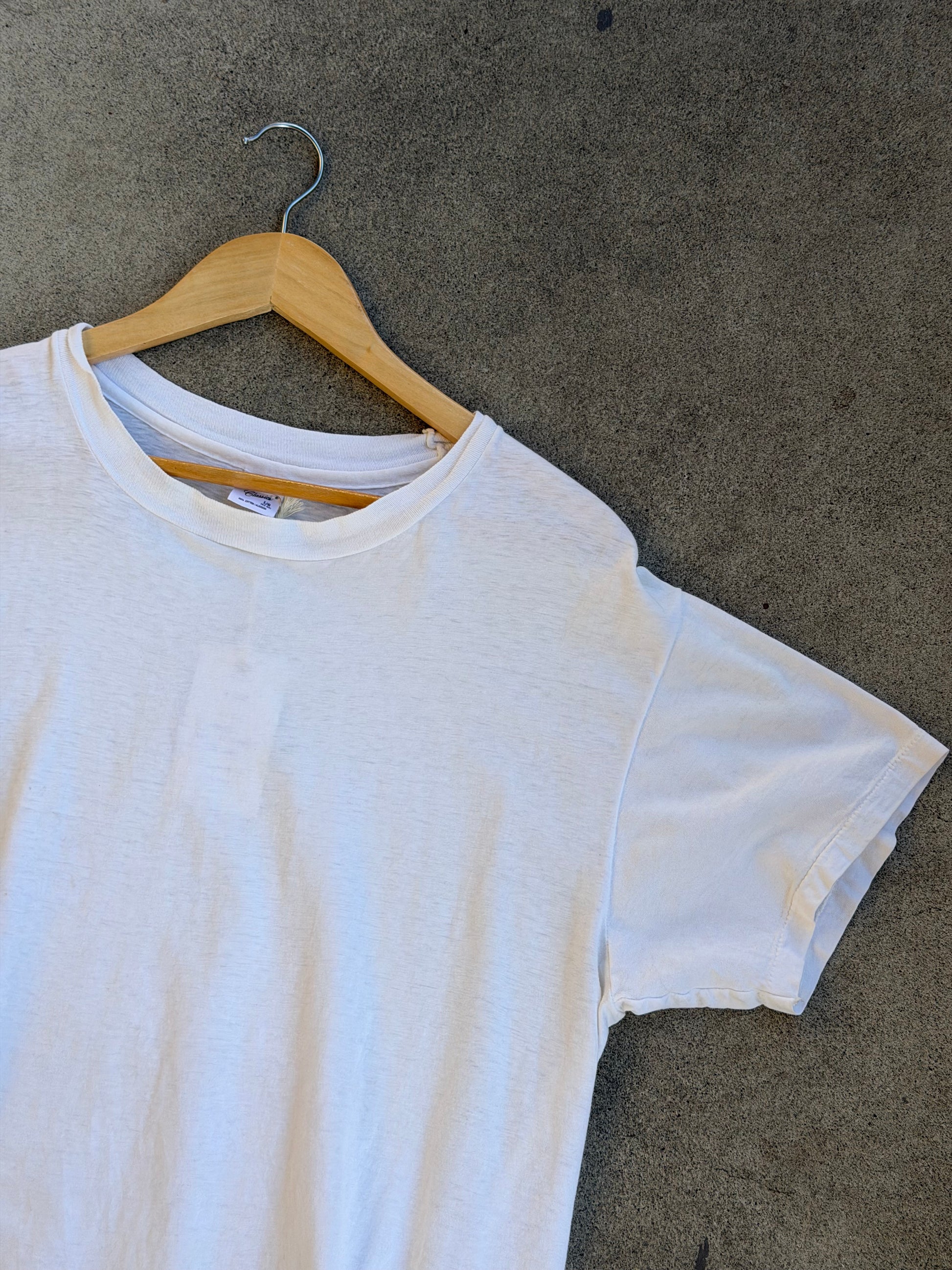Vintage Soft Crew Neck WHITE - L