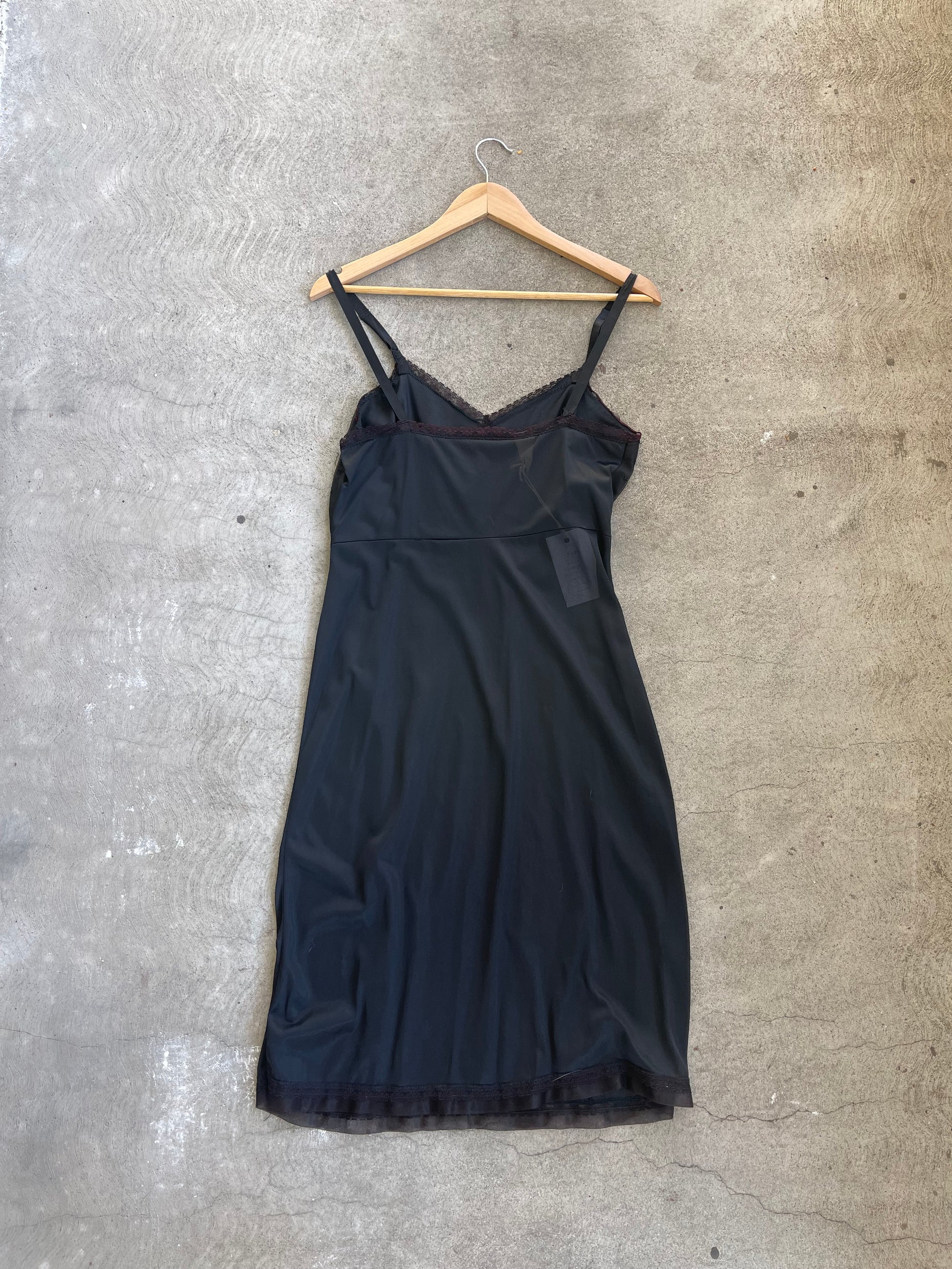 Vintage Slip Dress BLACK 03 - S