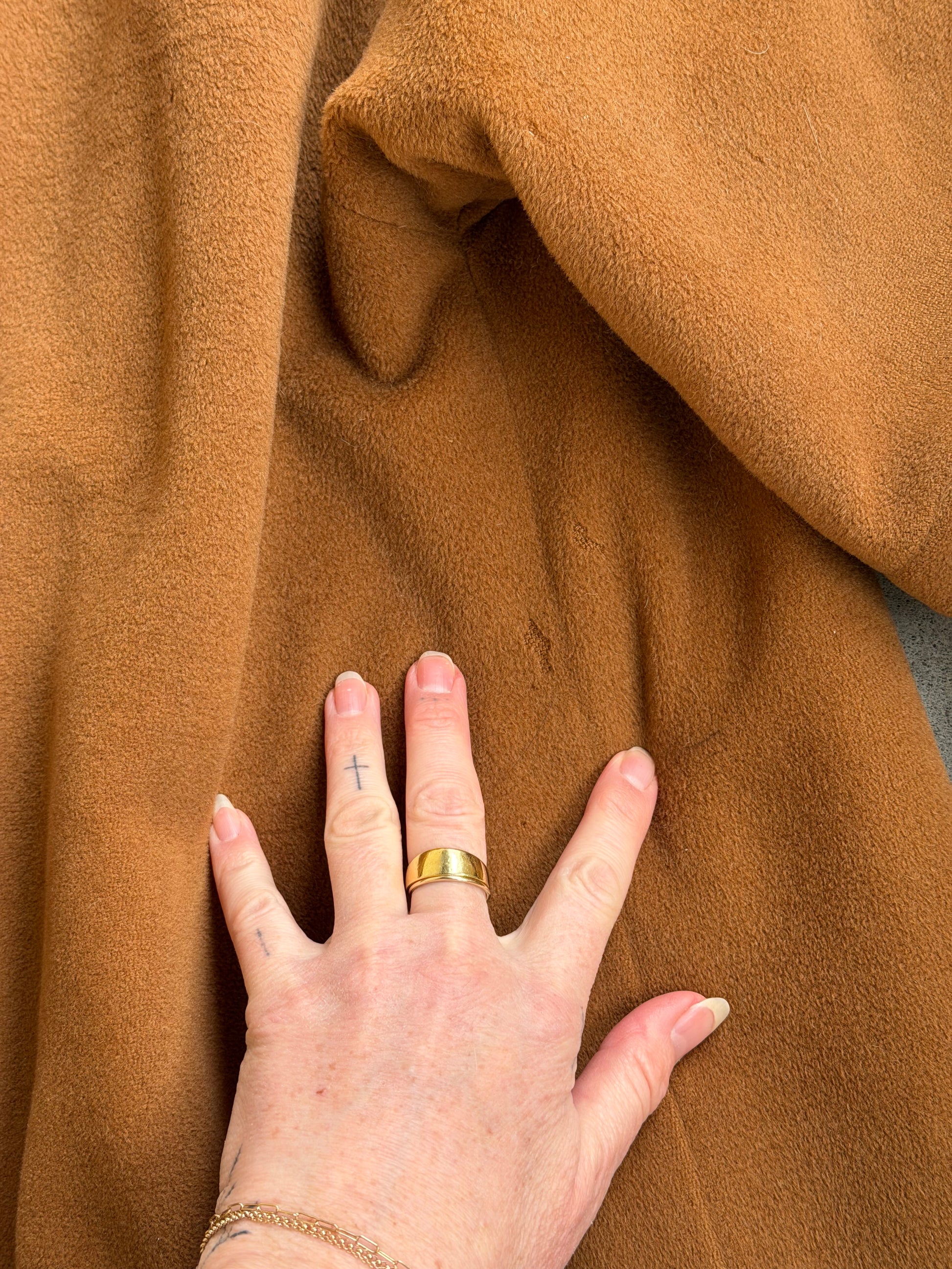 Vintage Wool Overcoat in Camel - S/M