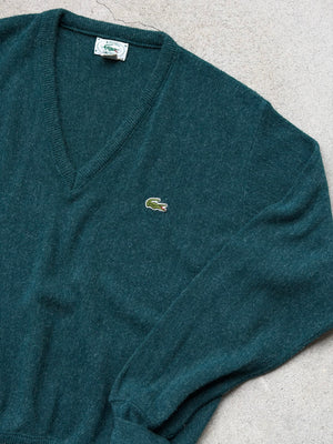 Vintage Dad Sweater in HEATHERED GREEN -M