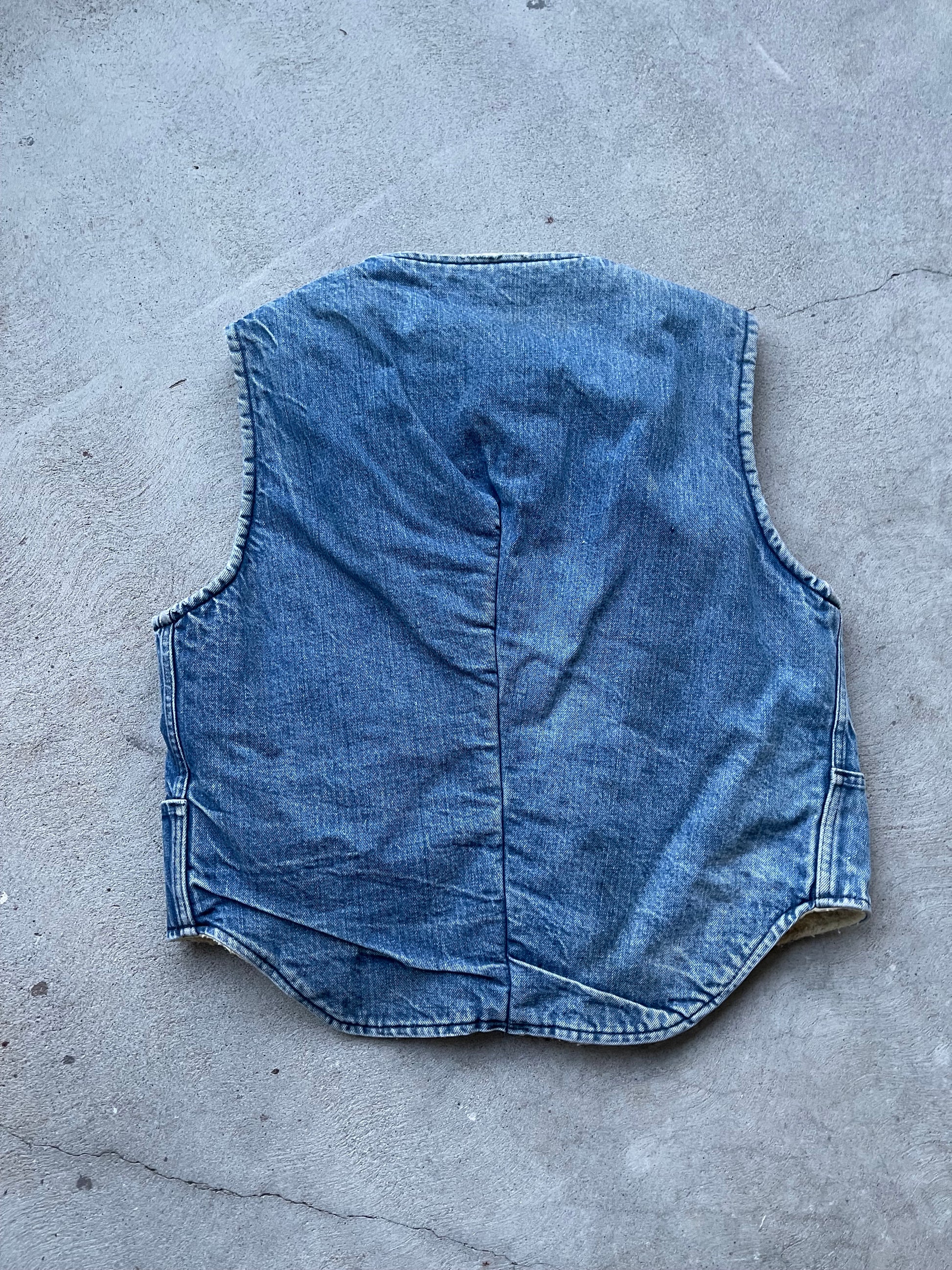 Vintage Sherpa Lined Vest ( L )