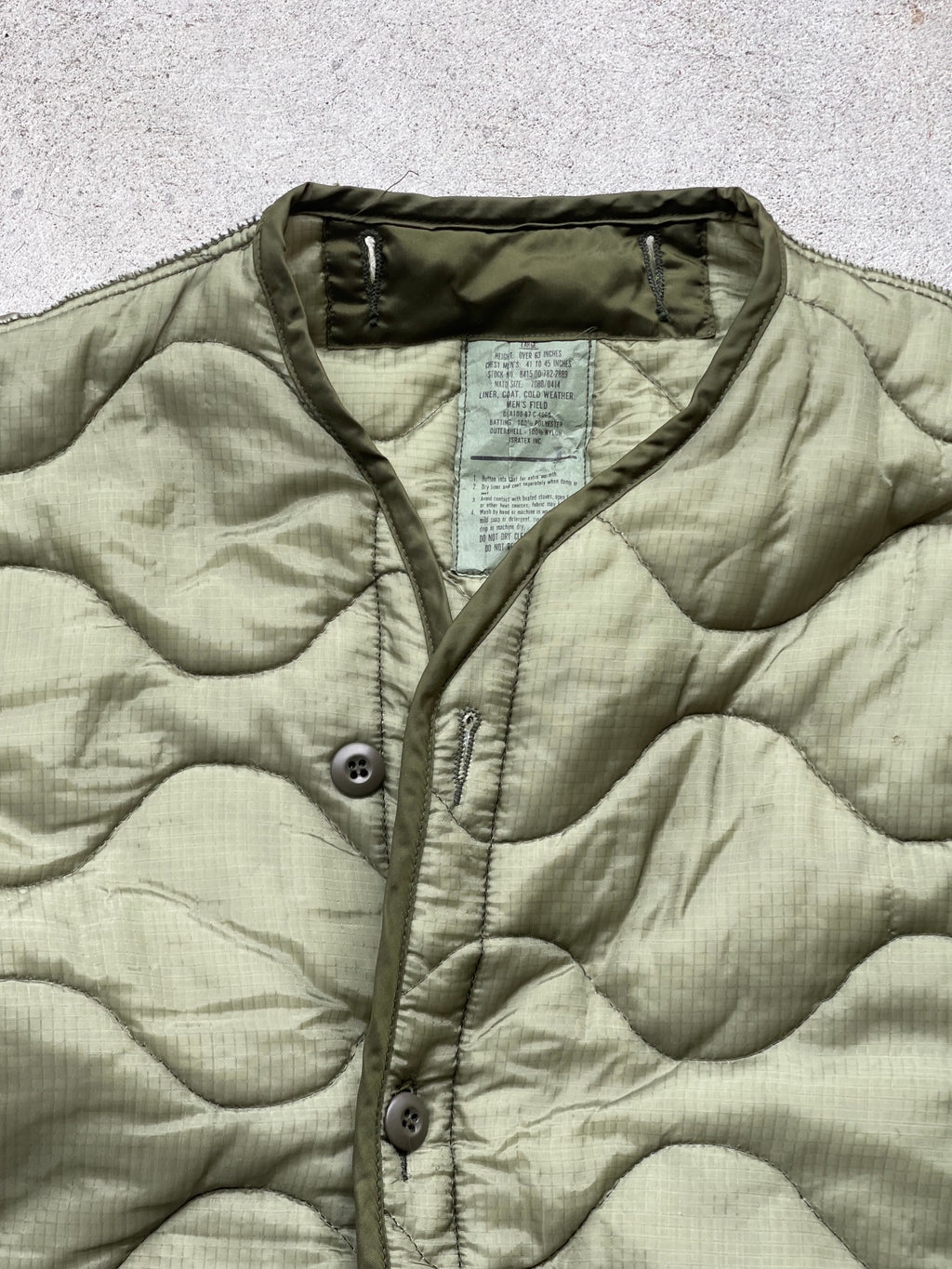 Vintage Military Liner Jacket ( GREEN ) - L