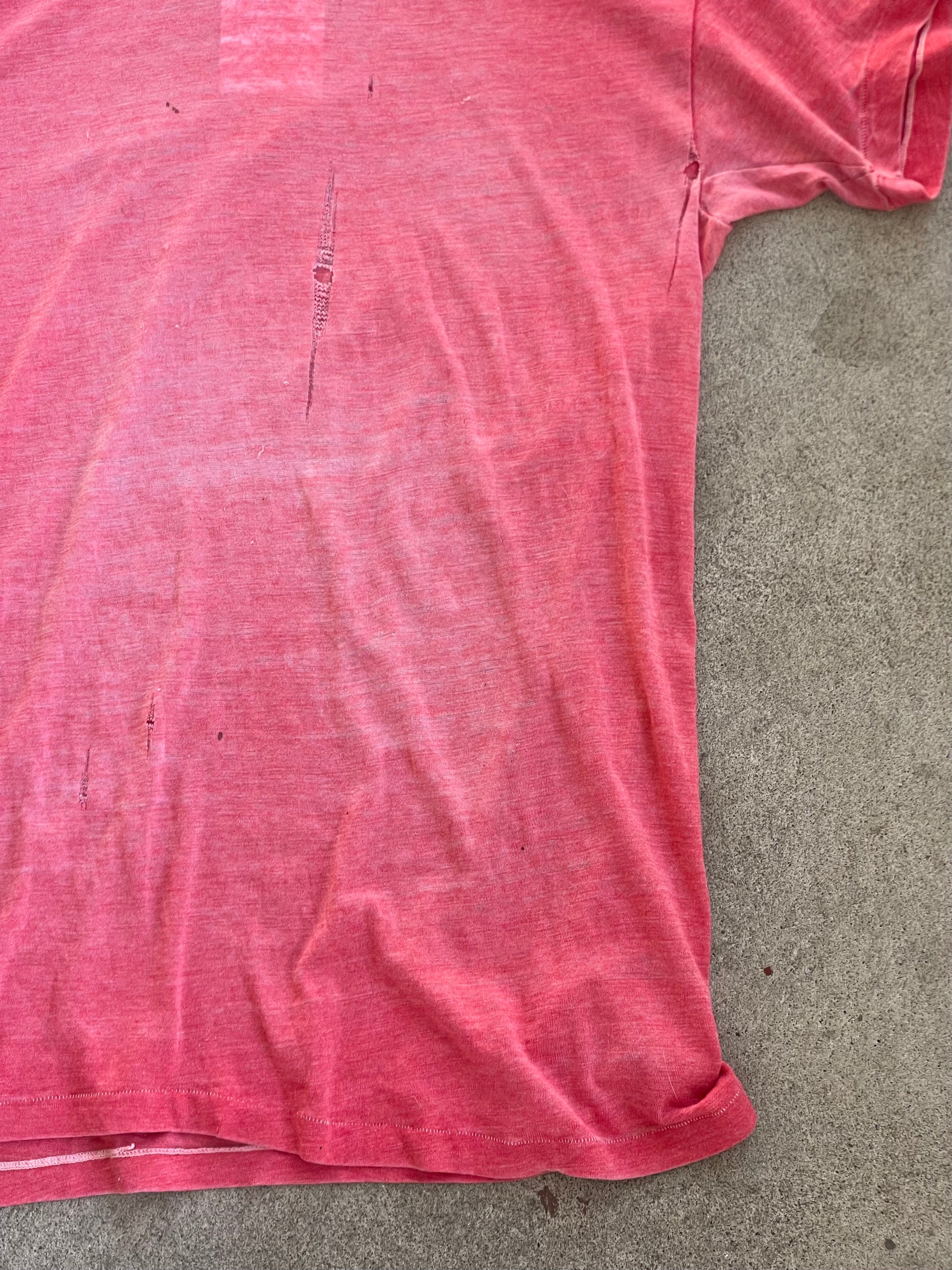 Vintage Paper Thin Crew Neck Tee RED - S