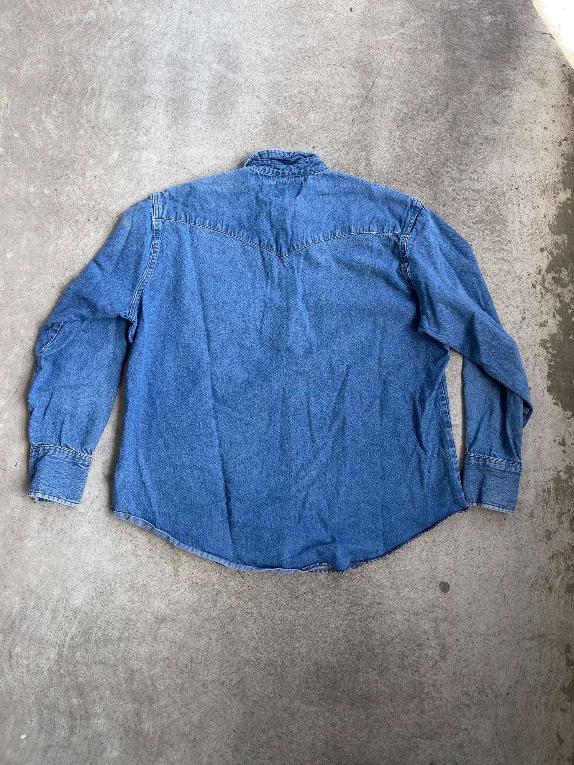 Vintage Wrangler Snap Chambray - XL