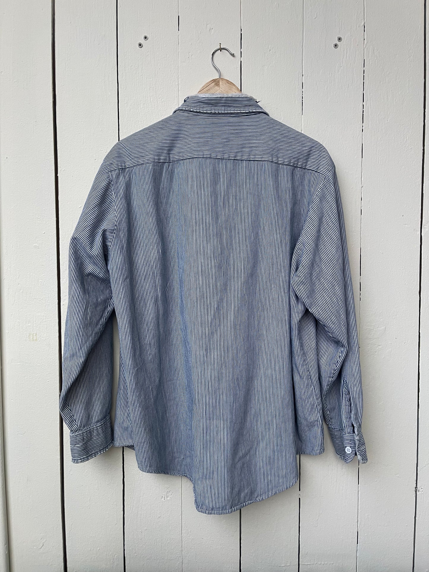 Vintage 60s Hickory Stripe Cotton Lee Shirt - L